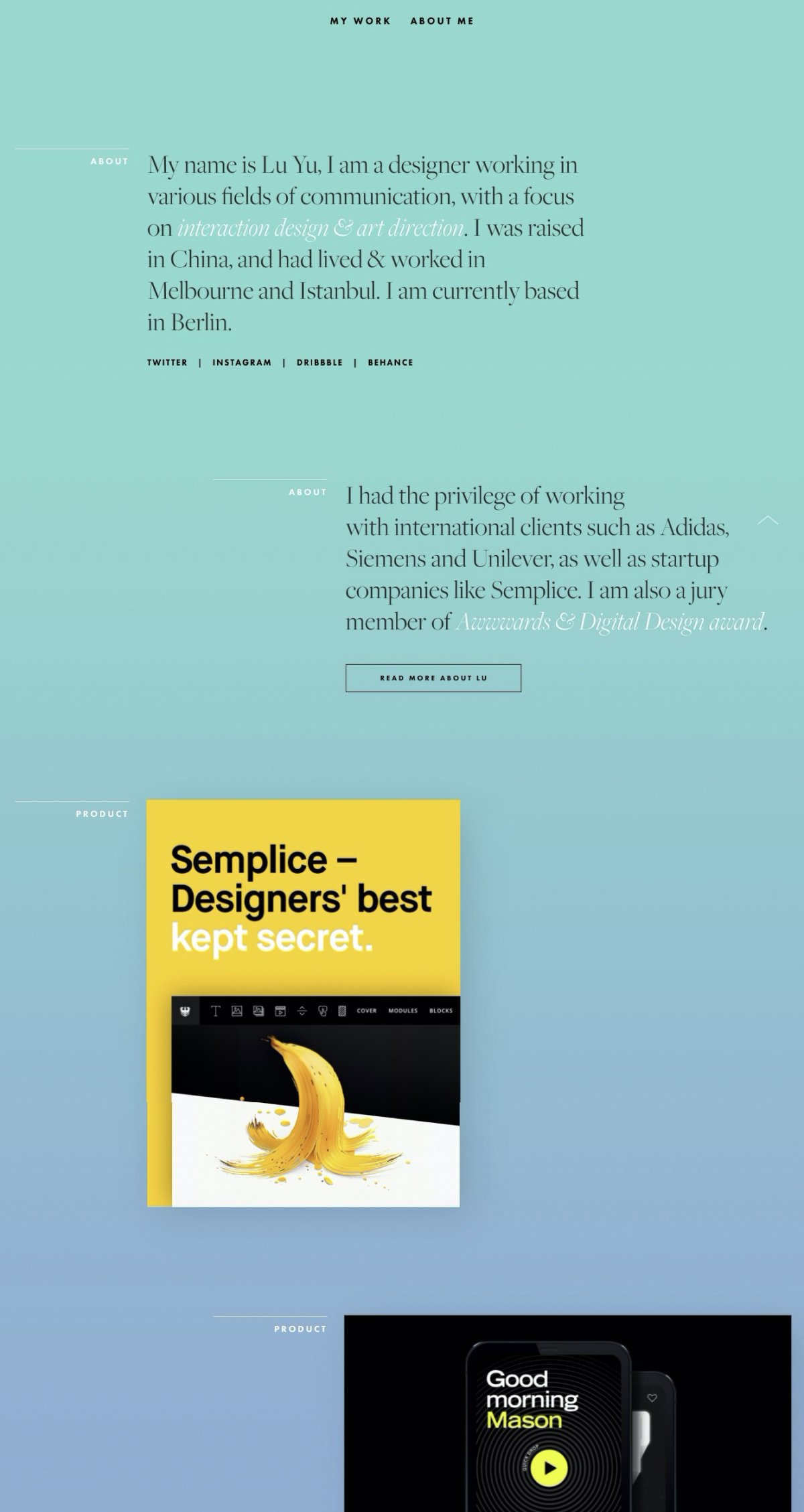 Lu Yu artist portfolio - creative portfolio