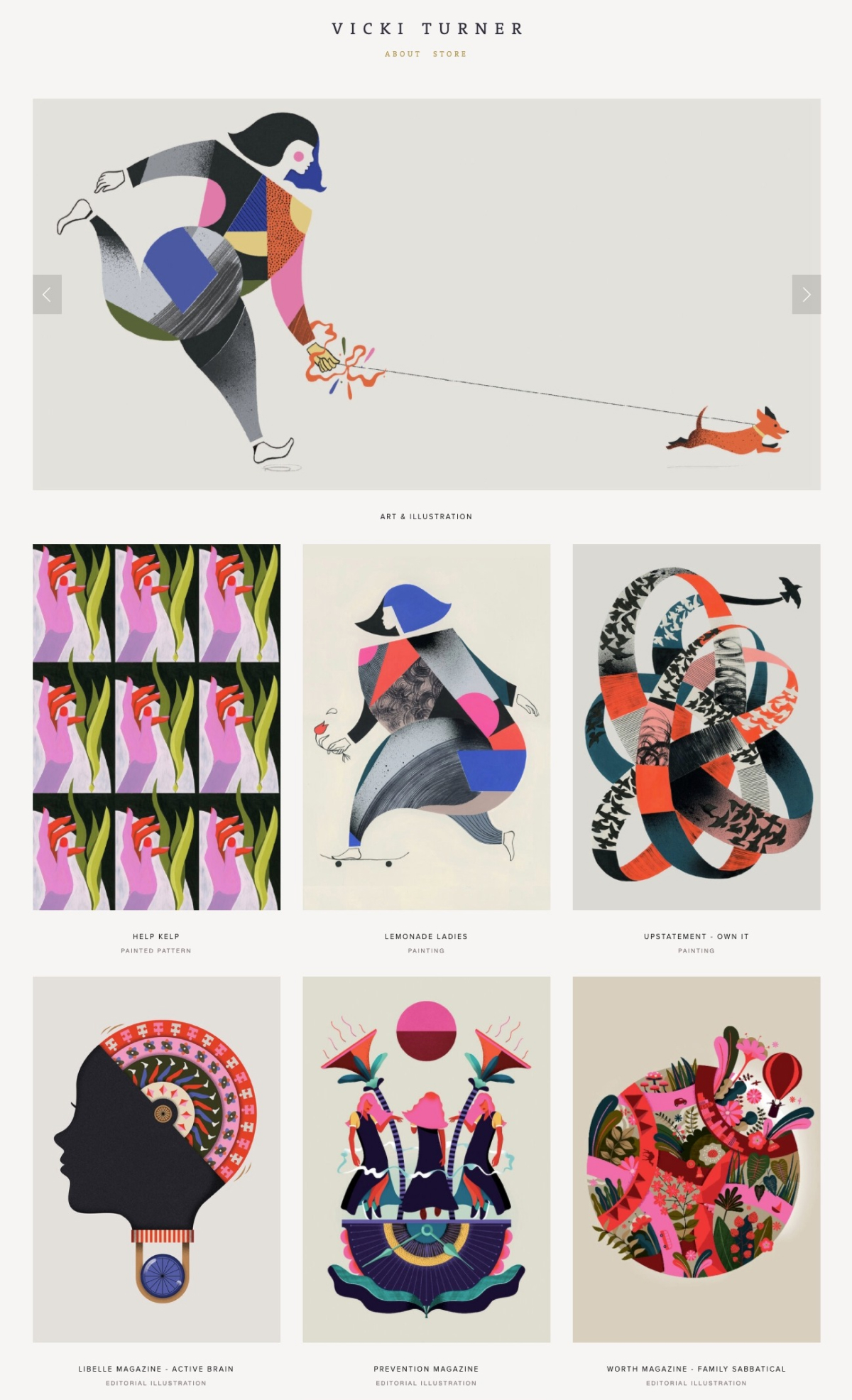 Vicki Turner artist portfolio - creative portfolio