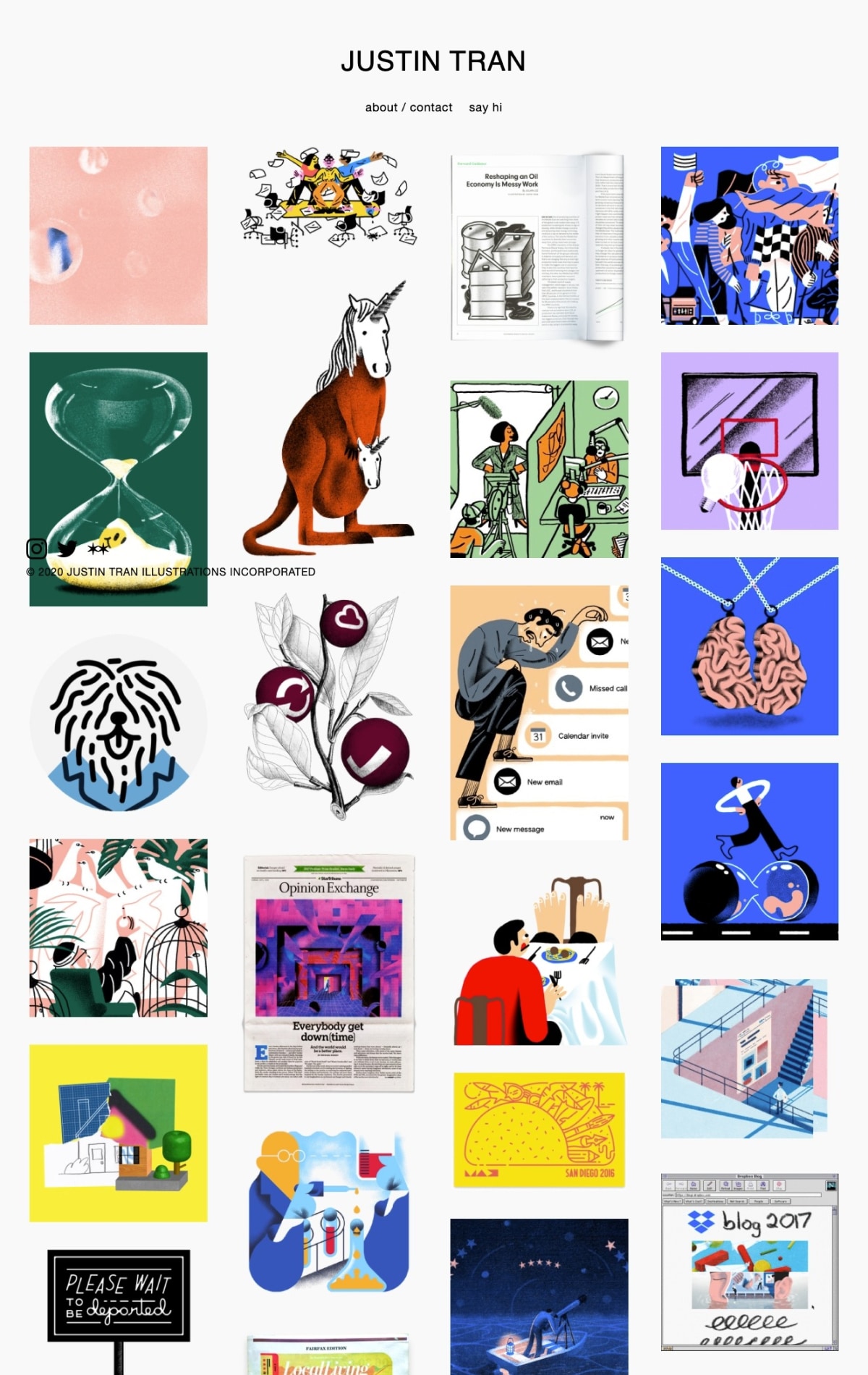 Justin Tran illustrator portfolio - creative portfolio