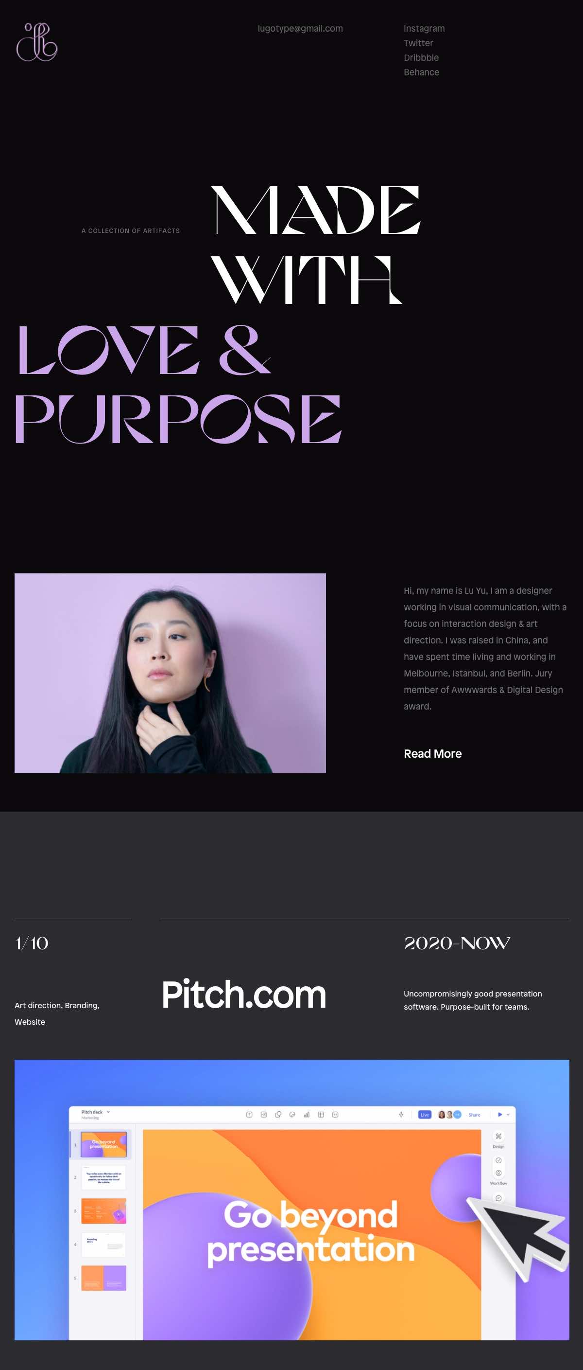 Lu Yu creative designer portfolio - creative portfolio