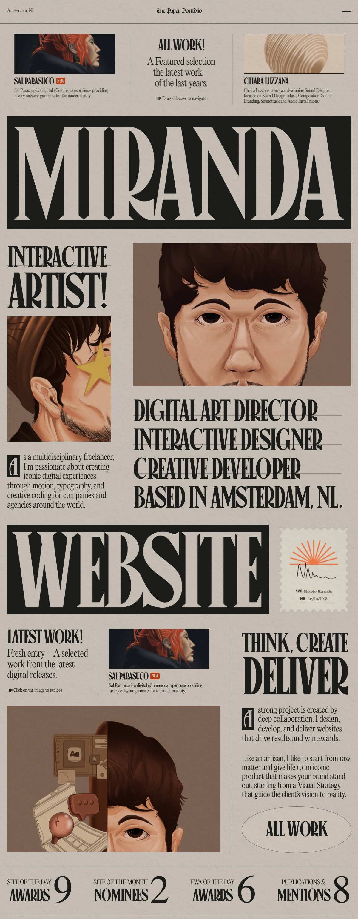 Niccolo Miranda interaction designer portfolio - creative portfolio