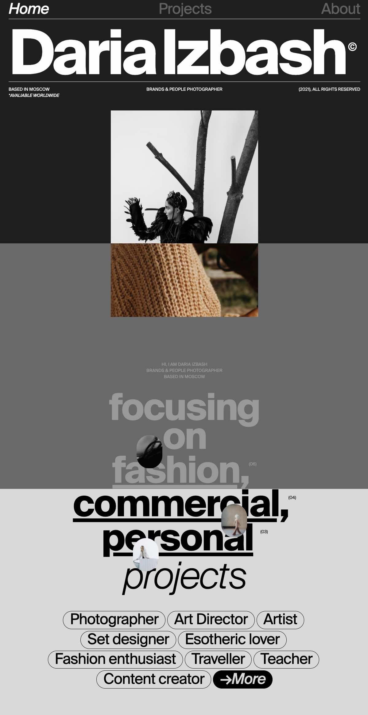 Daria Izbash brand designer portfolio - creative portfolio