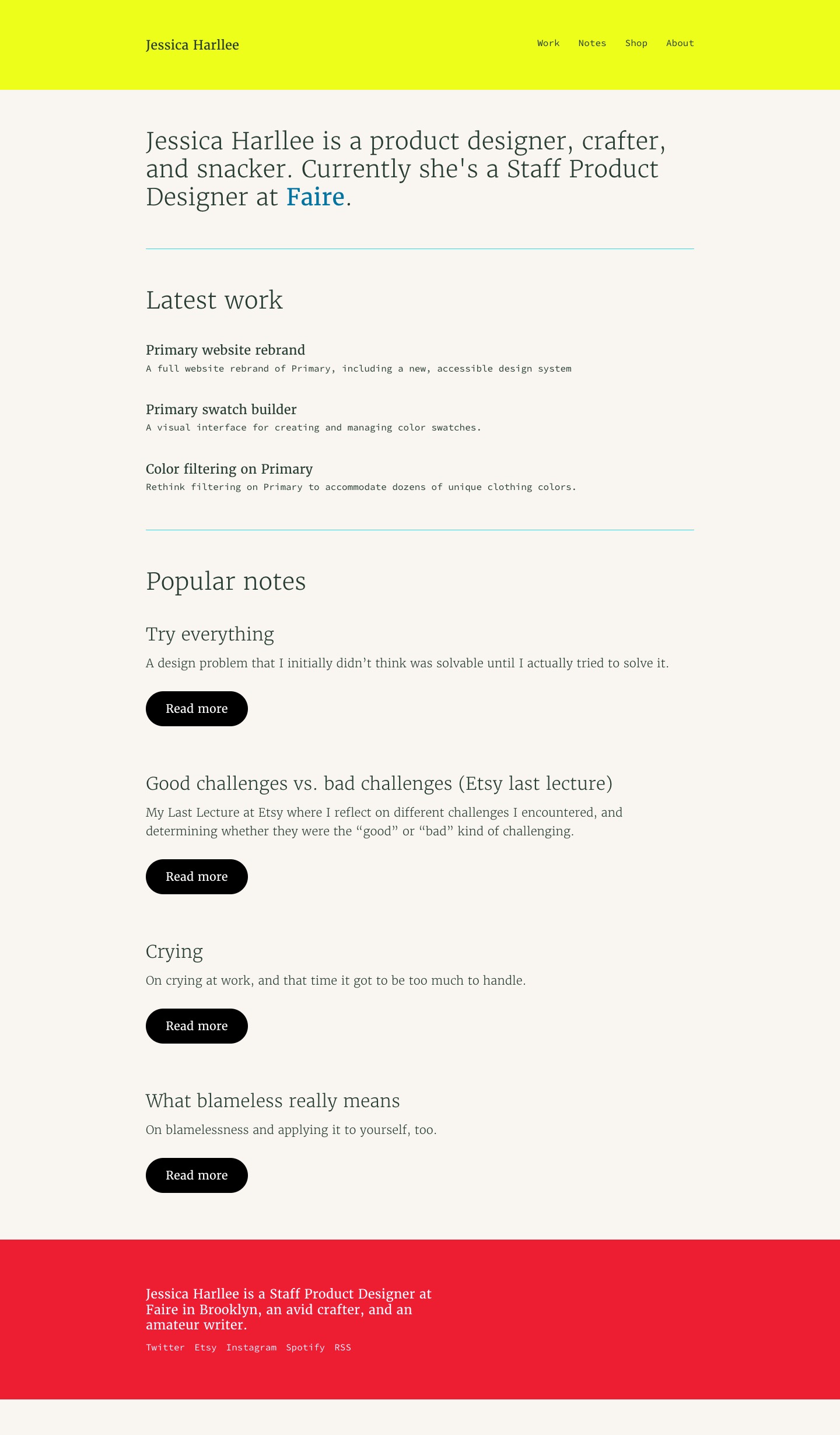 Jessica Harllee ux & product designer portfolio - creative portfolio