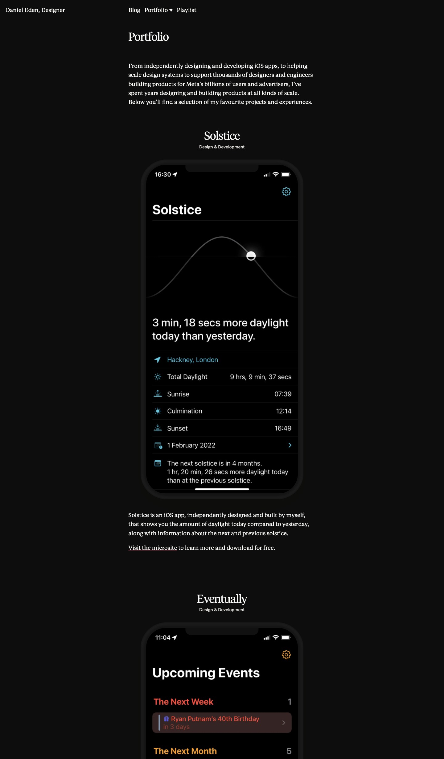 Daniel Eden ux & product designer portfolio - creative portfolio