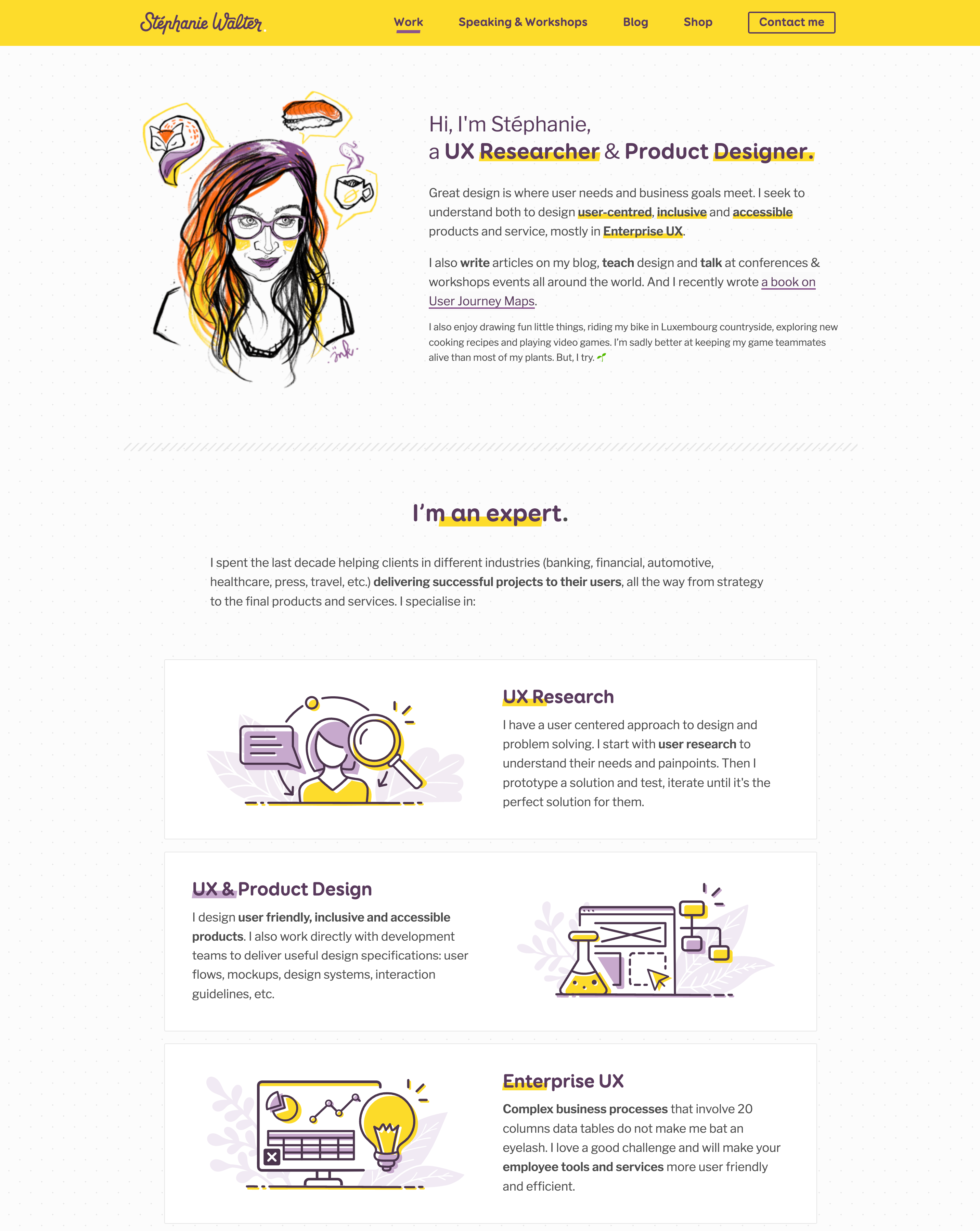 Stéphanie Walter ux & product designer portfolio - creative portfolio