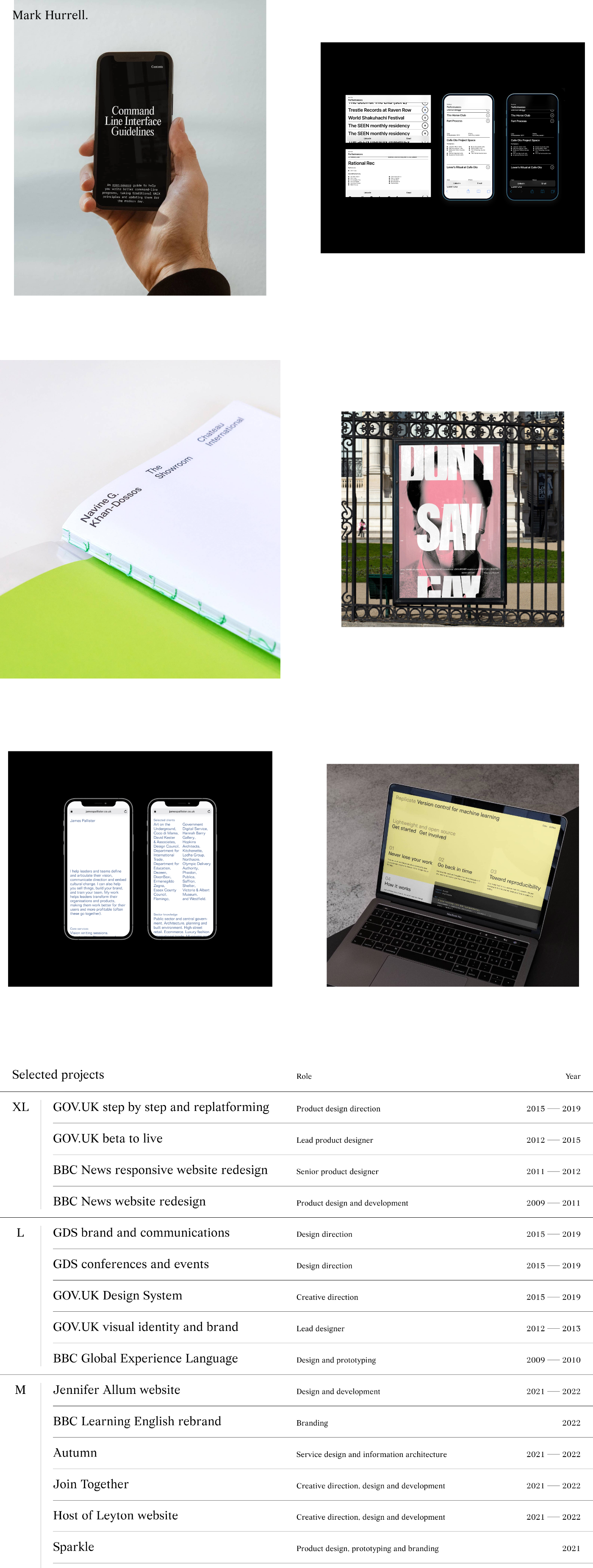 Mark Hurrell ux & product designer portfolio - creative portfolio