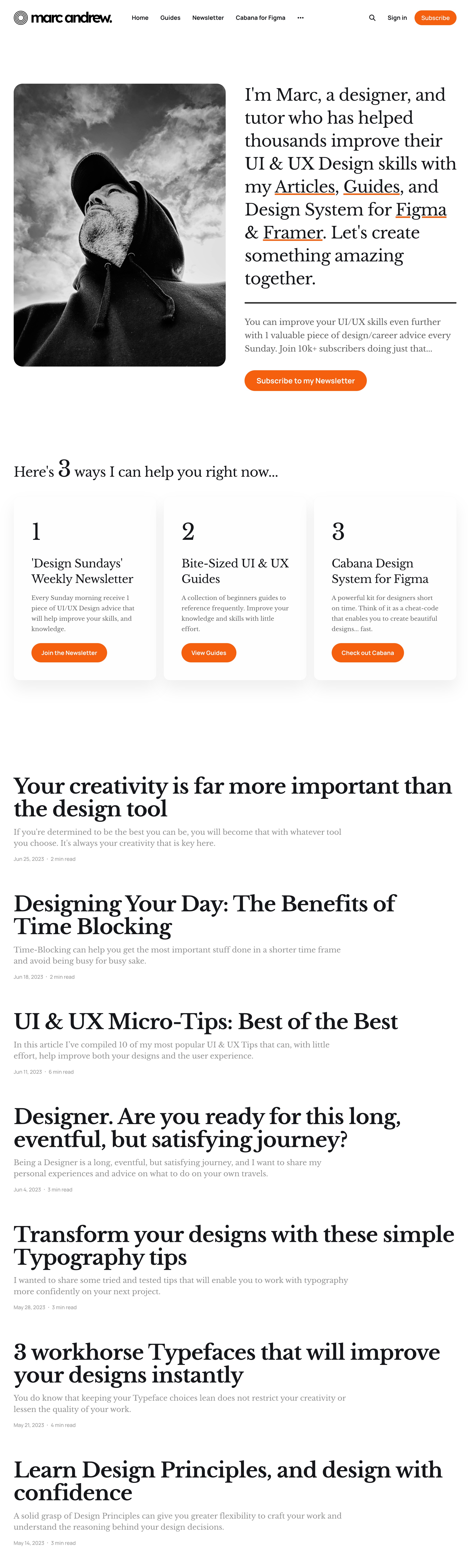 Marc Andrew ux & product designer portfolio - creative portfolio