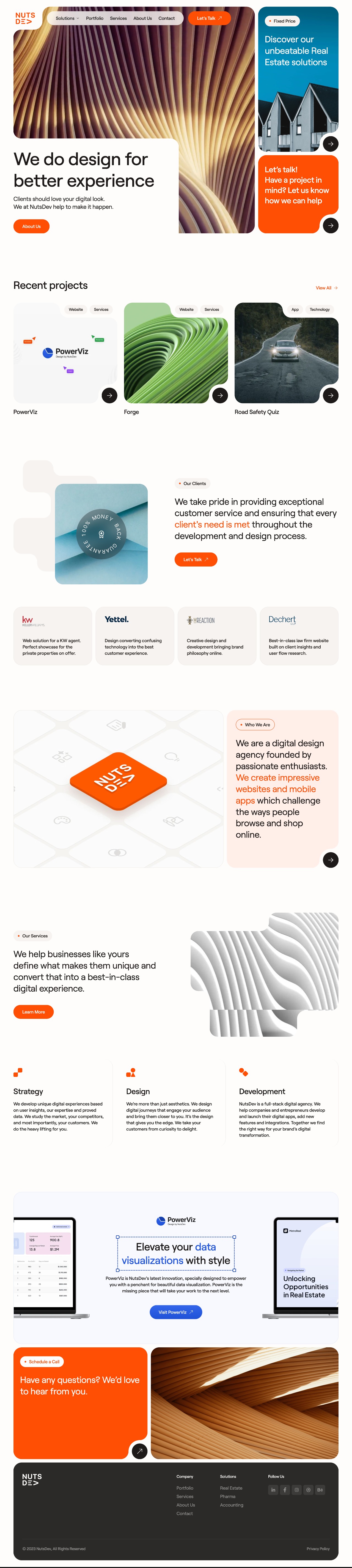 NutsDev design agency portfolio - creative portfolio