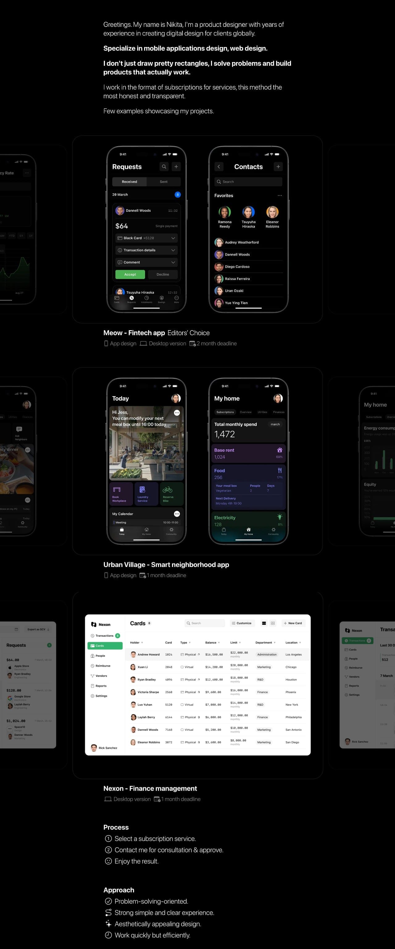 Nikita design agency portfolio - creative portfolio