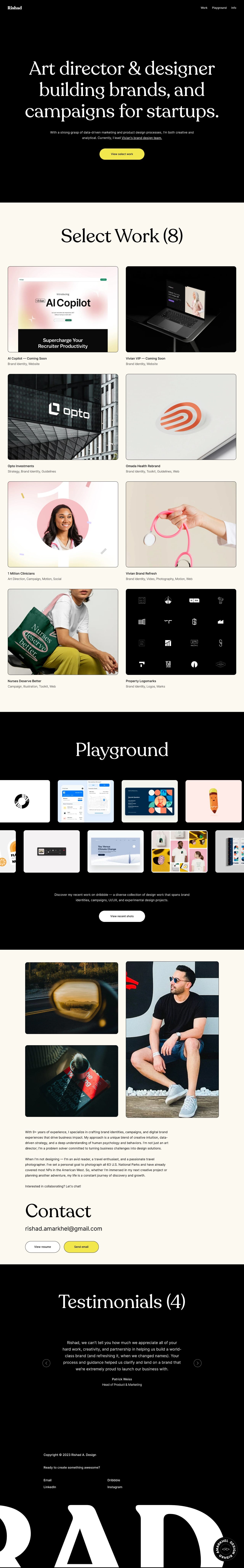 Rishad brand designer portfolio - creative portfolio