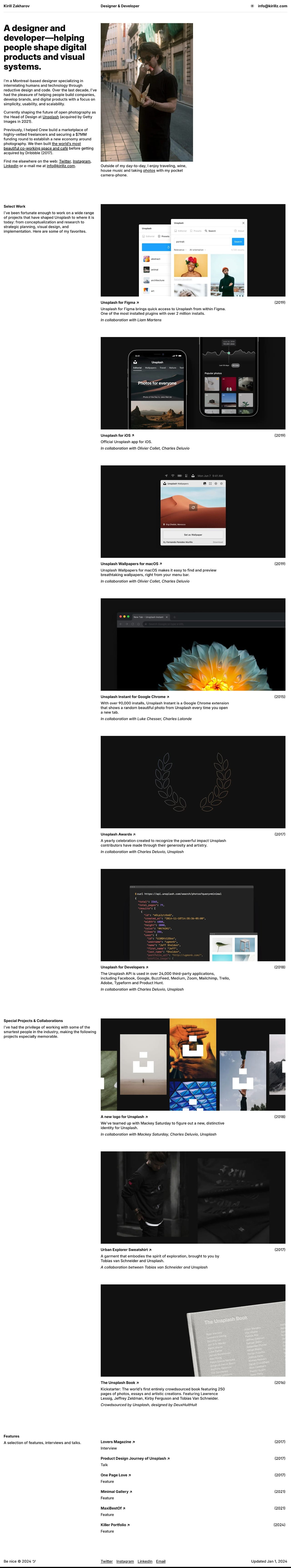 Kirill Zakharov creative designer portfolio - creative portfolio