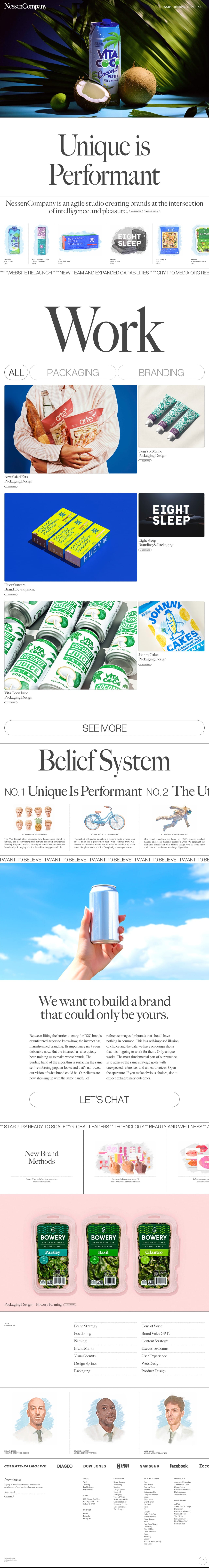 Nessen Company design agency portfolio - creative portfolio