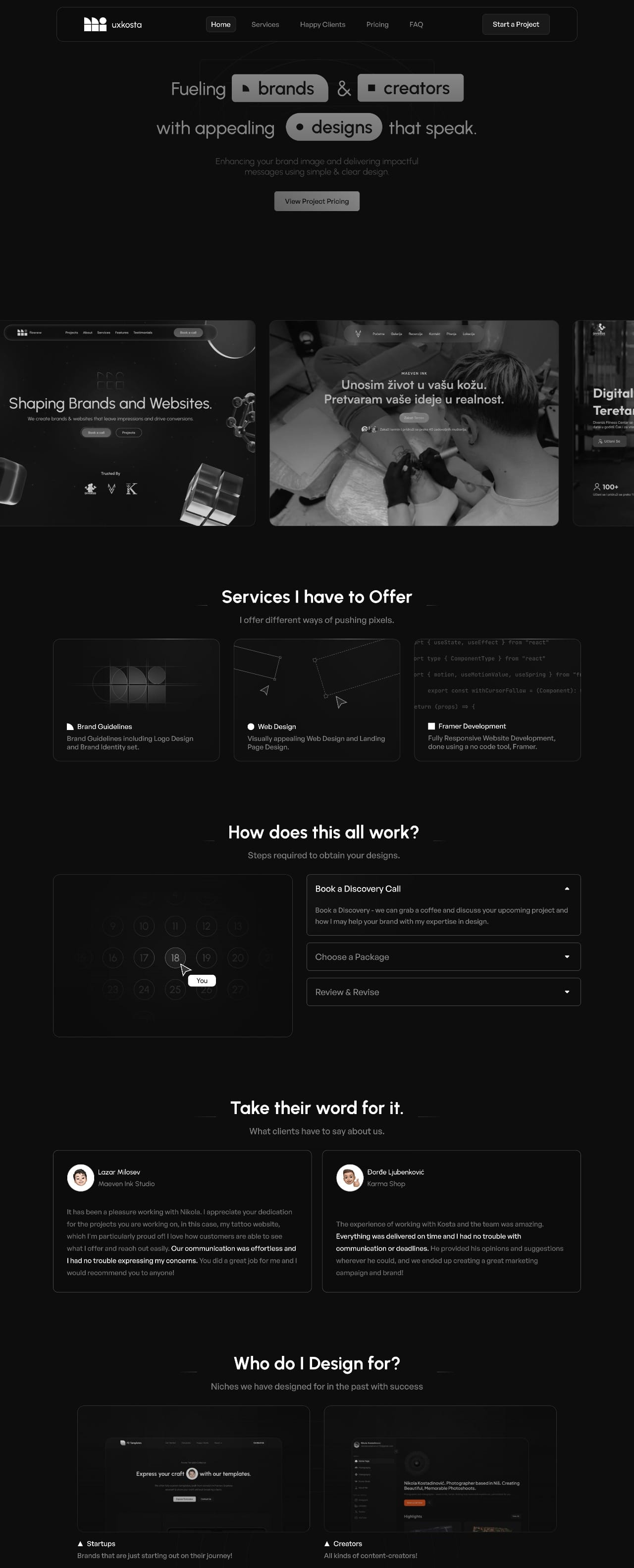 Den Talalá brand designer portfolio - creative portfolio