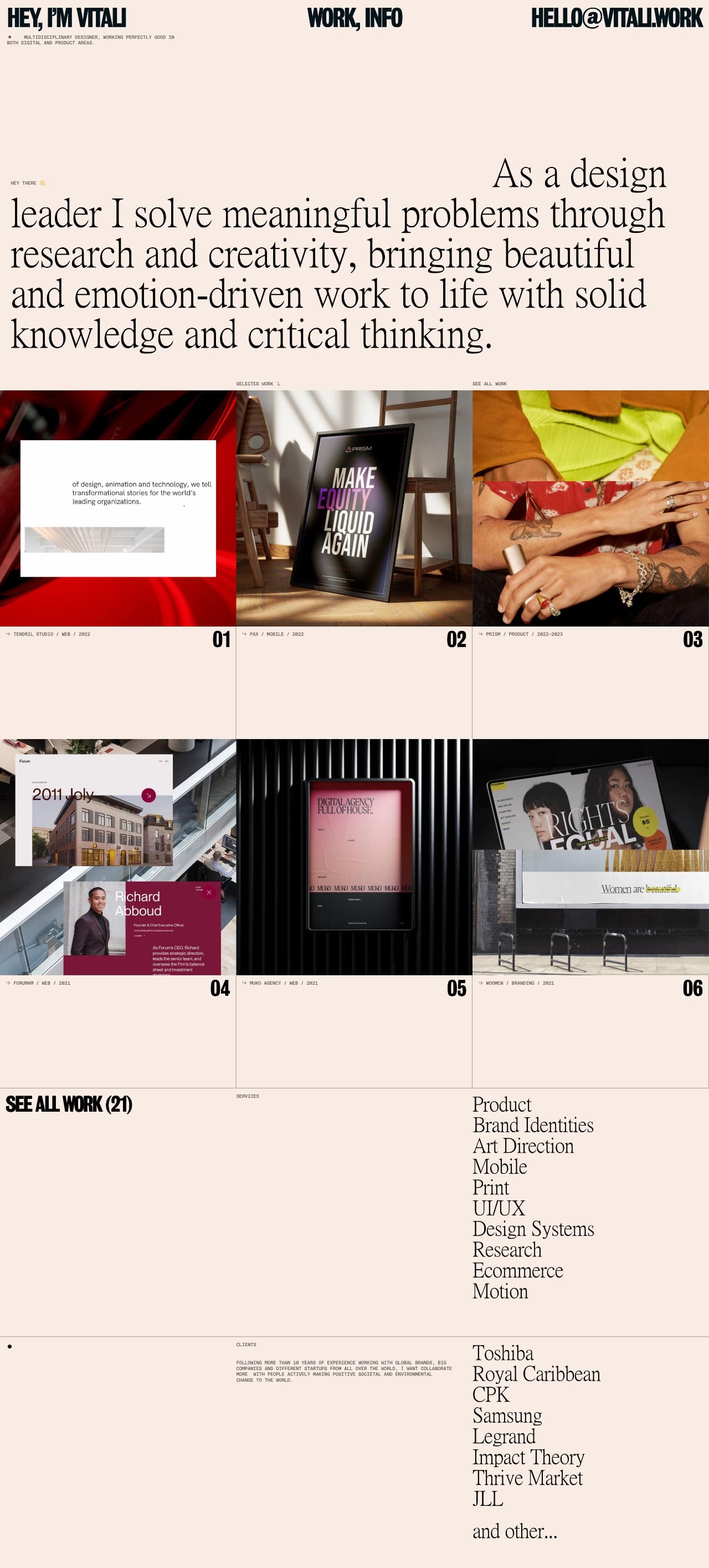 Vitali Zahharov creative designer portfolio - creative portfolio