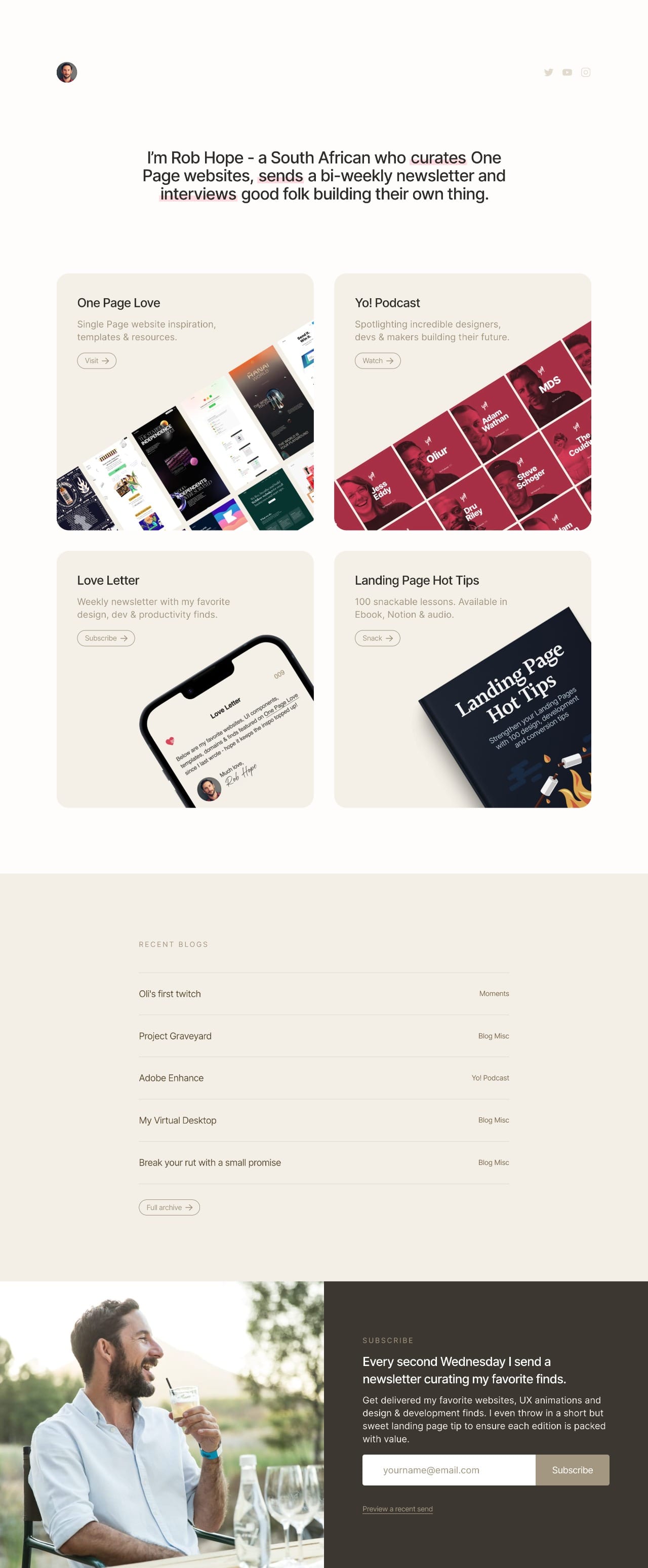 Rob Hope ux & product designer portfolio - creative portfolio