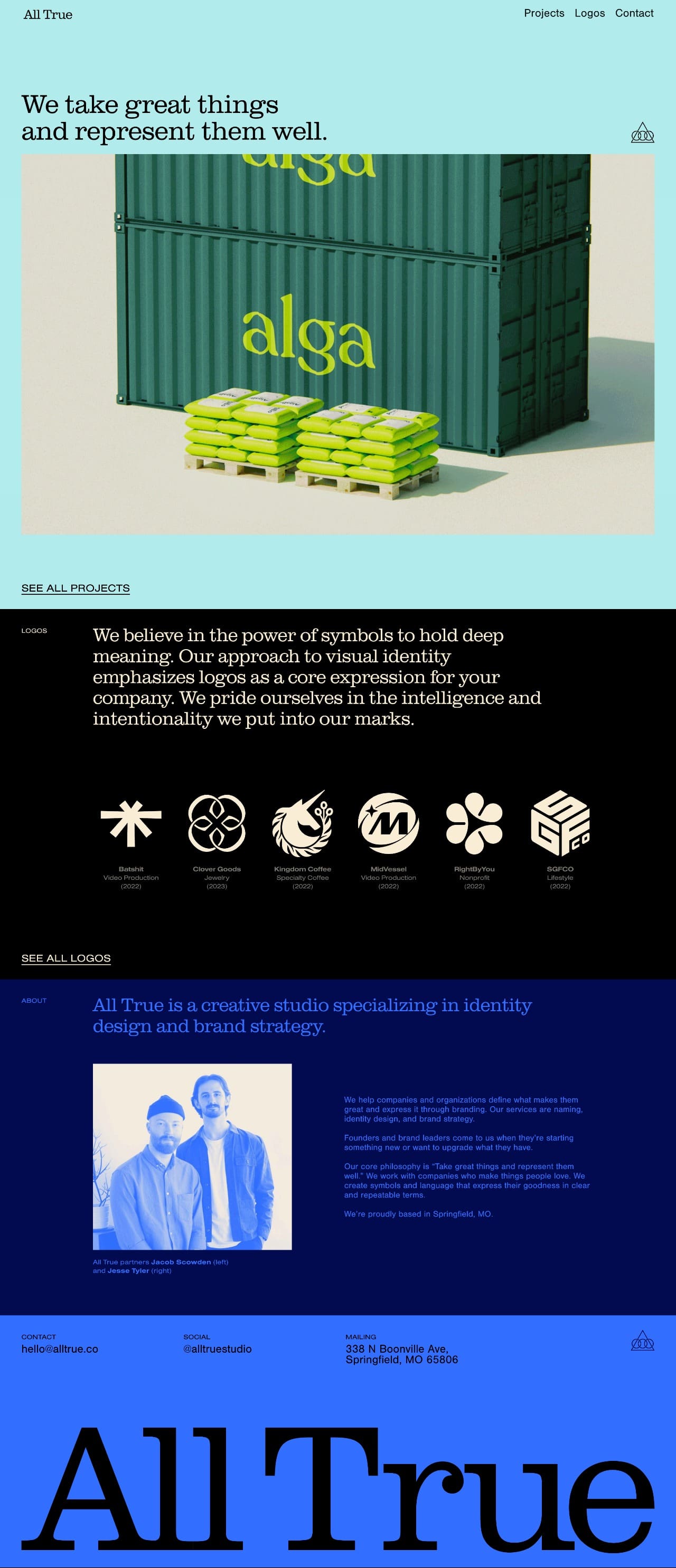 All True design agency portfolio - creative portfolio