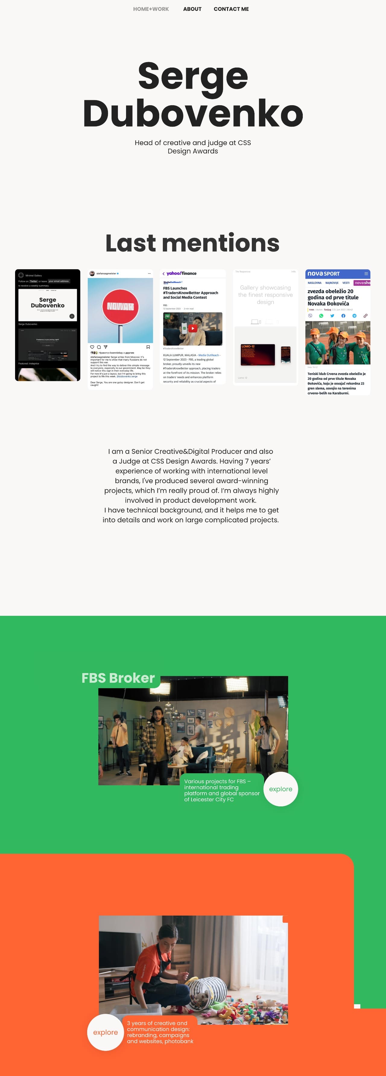 Serge Dubovenko creative designer portfolio - creative portfolio