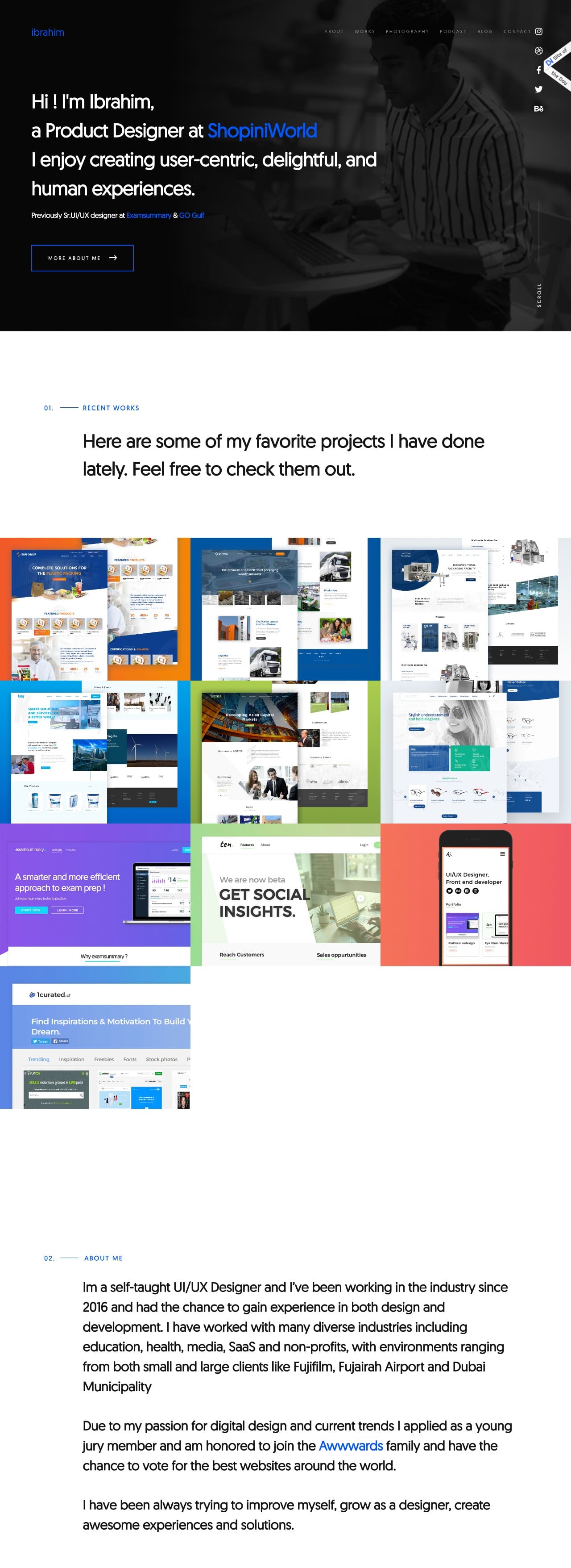 Ibrahim Abdulla interaction designer portfolio - creative portfolio