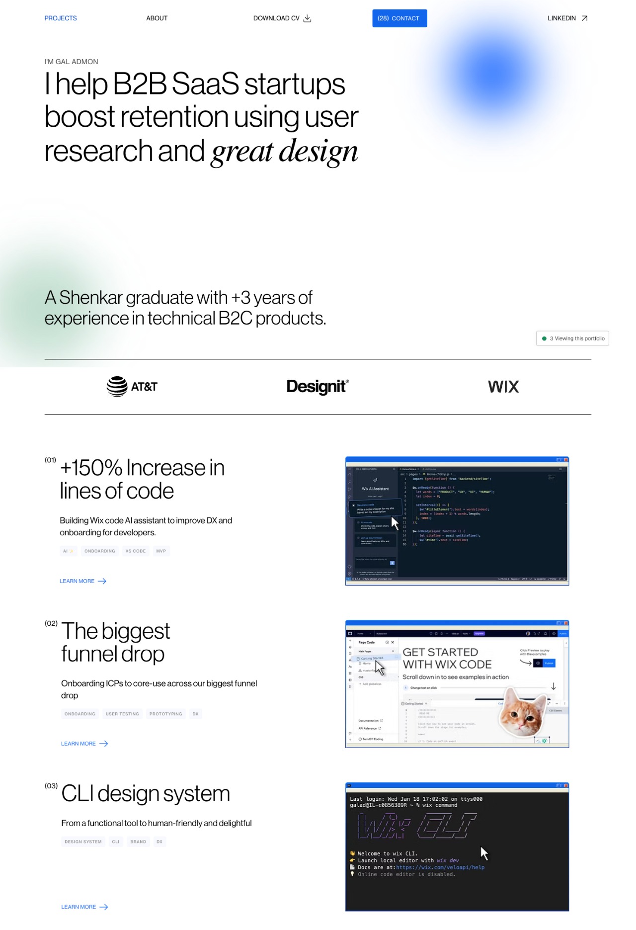 Gal Admon ux & product designer portfolio - creative portfolio