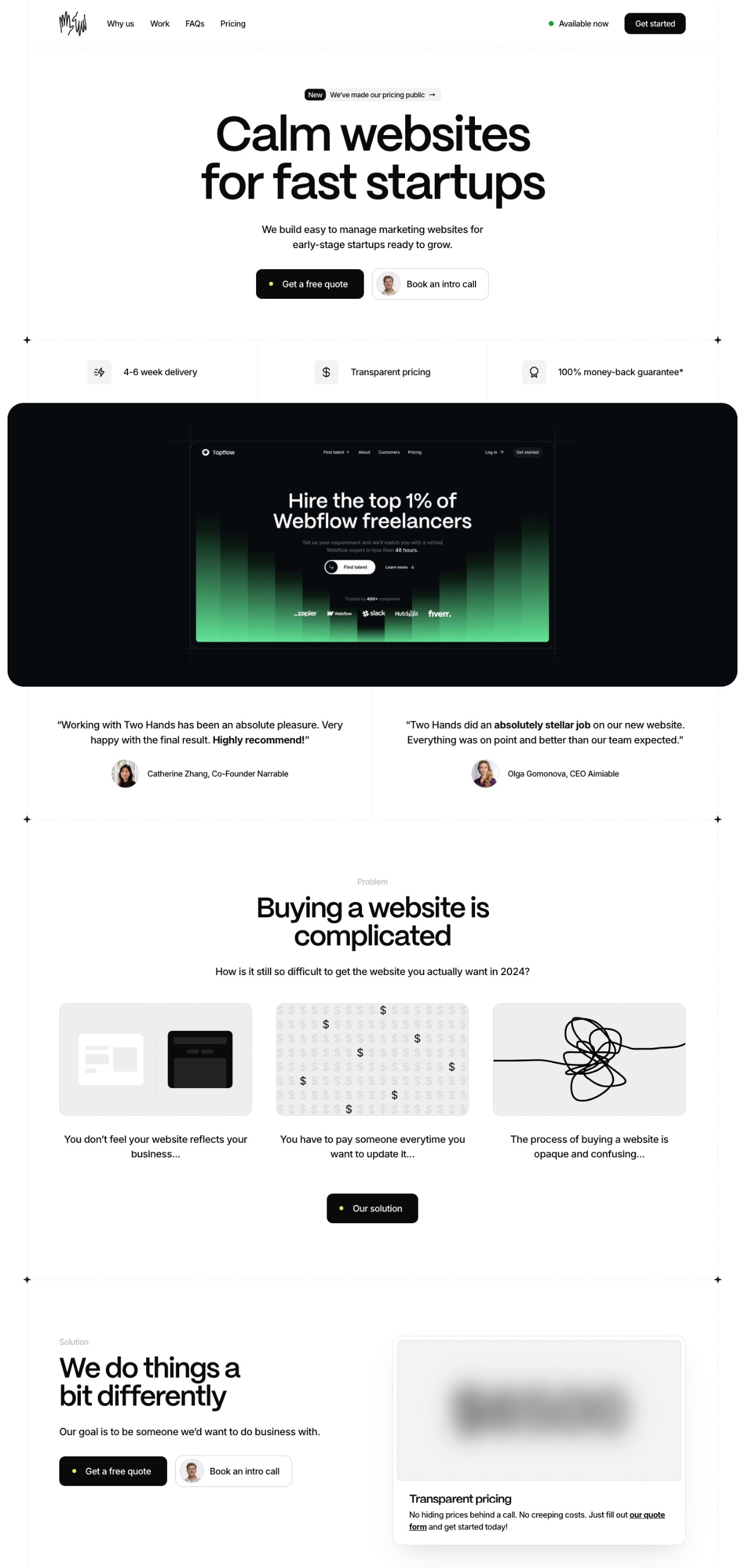 Two Hands Studio design agency portfolio - creative portfolio