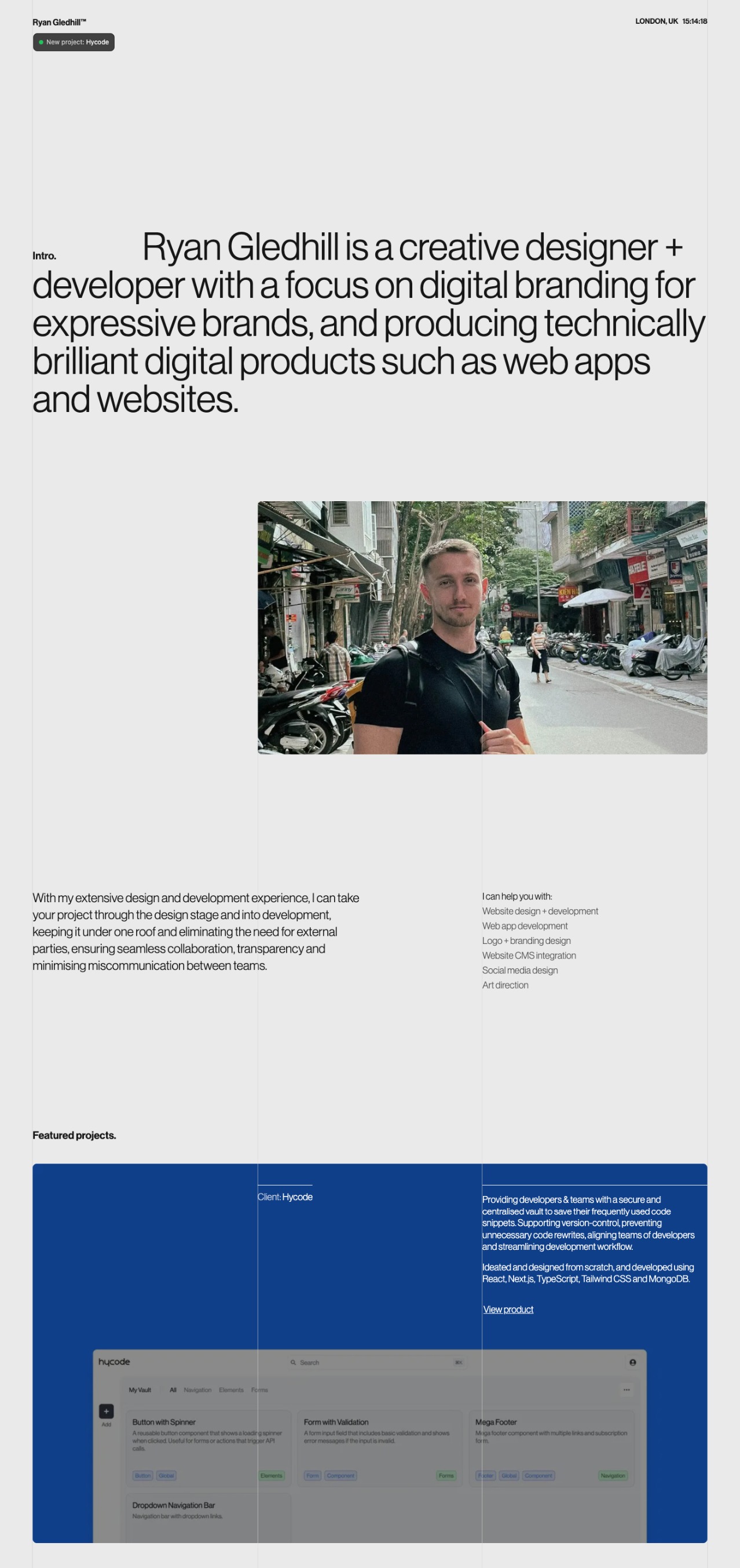 Ryan Gledhill creative designer portfolio - creative portfolio