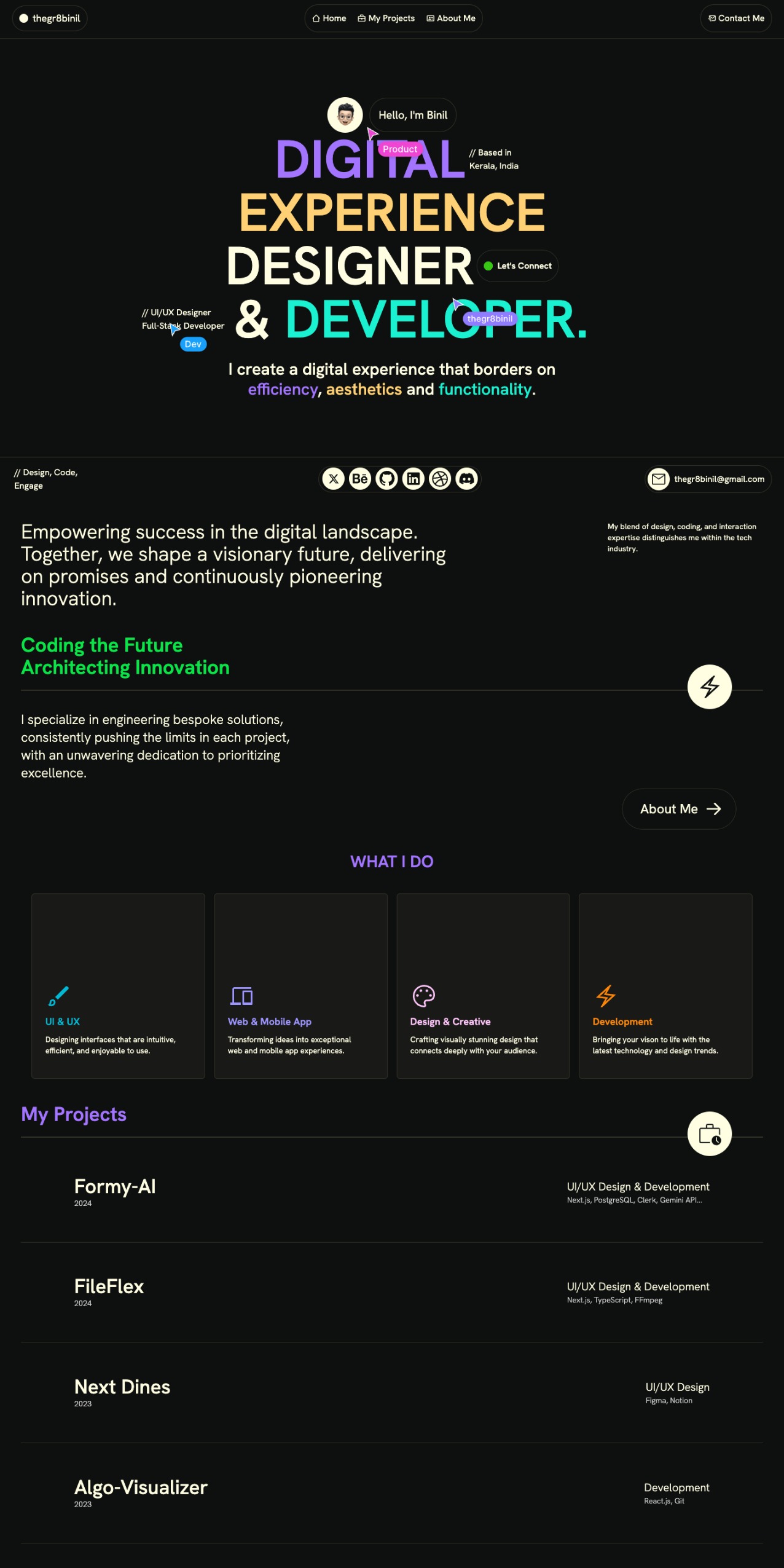 Binil ux & product designer portfolio - creative portfolio