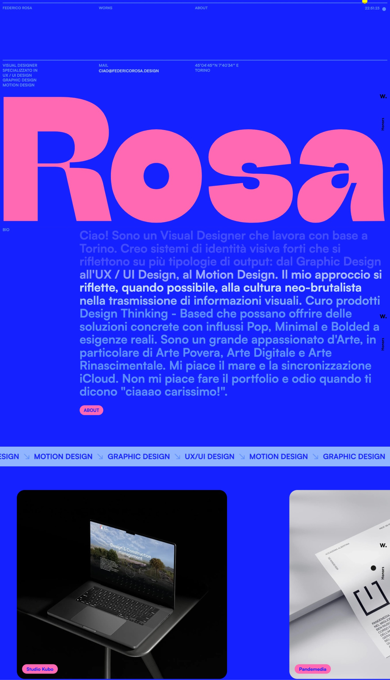 Federico Rosa creative designer portfolio - creative portfolio