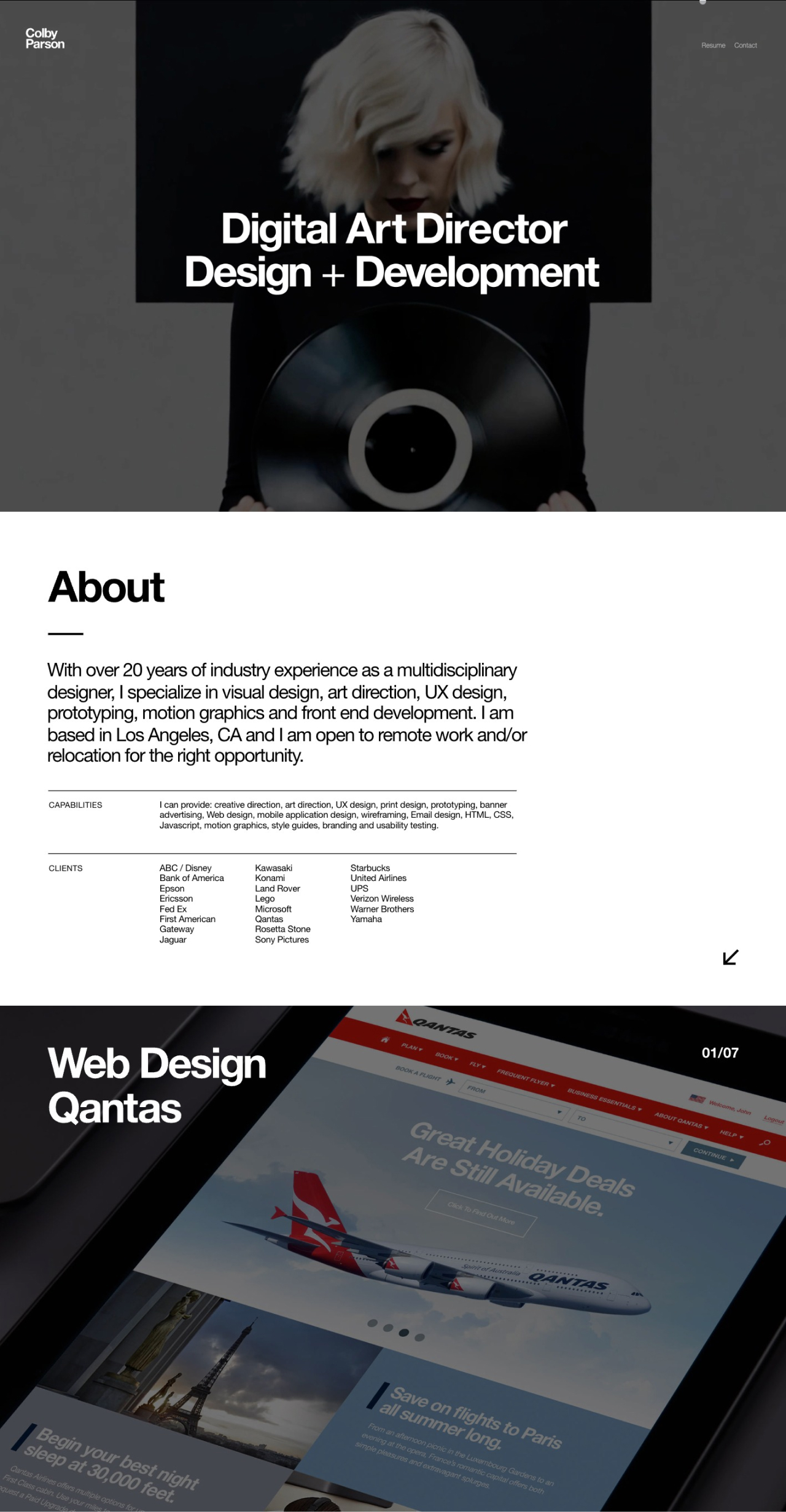 Colby Parson creative designer portfolio - creative portfolio
