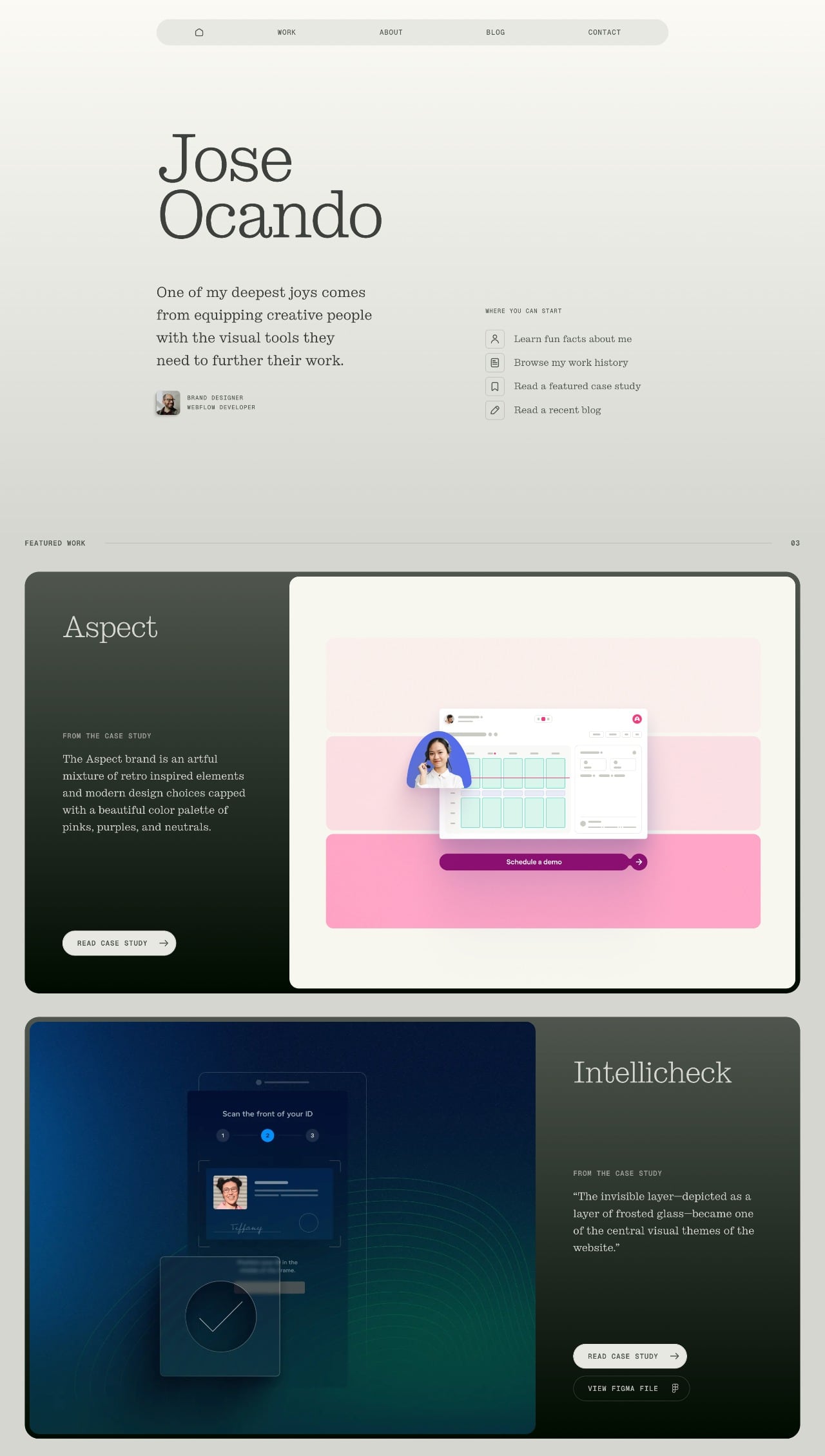 Jose Ocando brand designer portfolio - creative portfolio