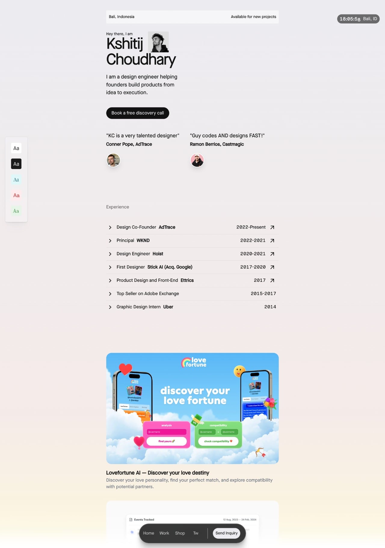 Kshitij Choudhary ux & product designer portfolio - creative portfolio