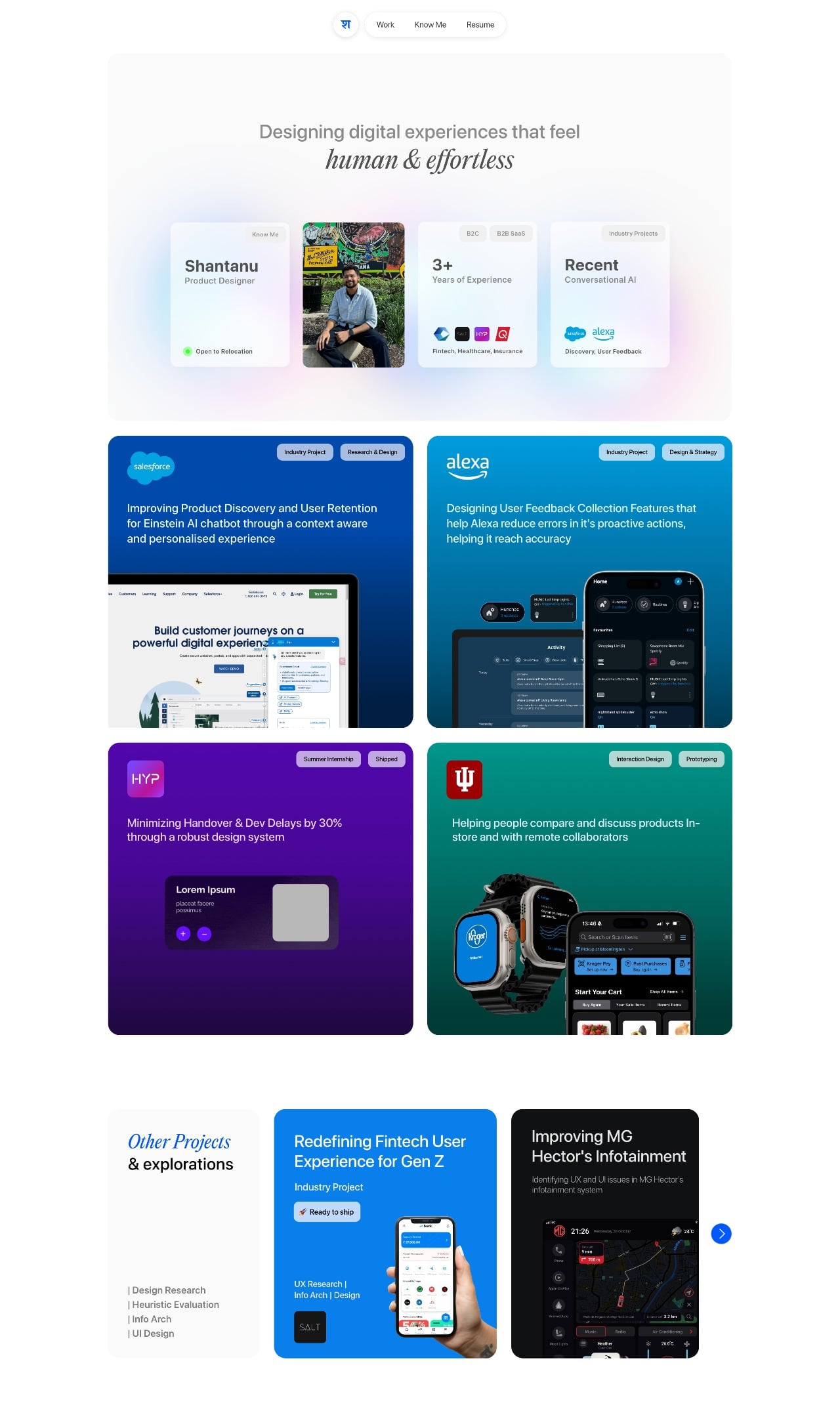 Shantanu ux & product designer portfolio - creative portfolio