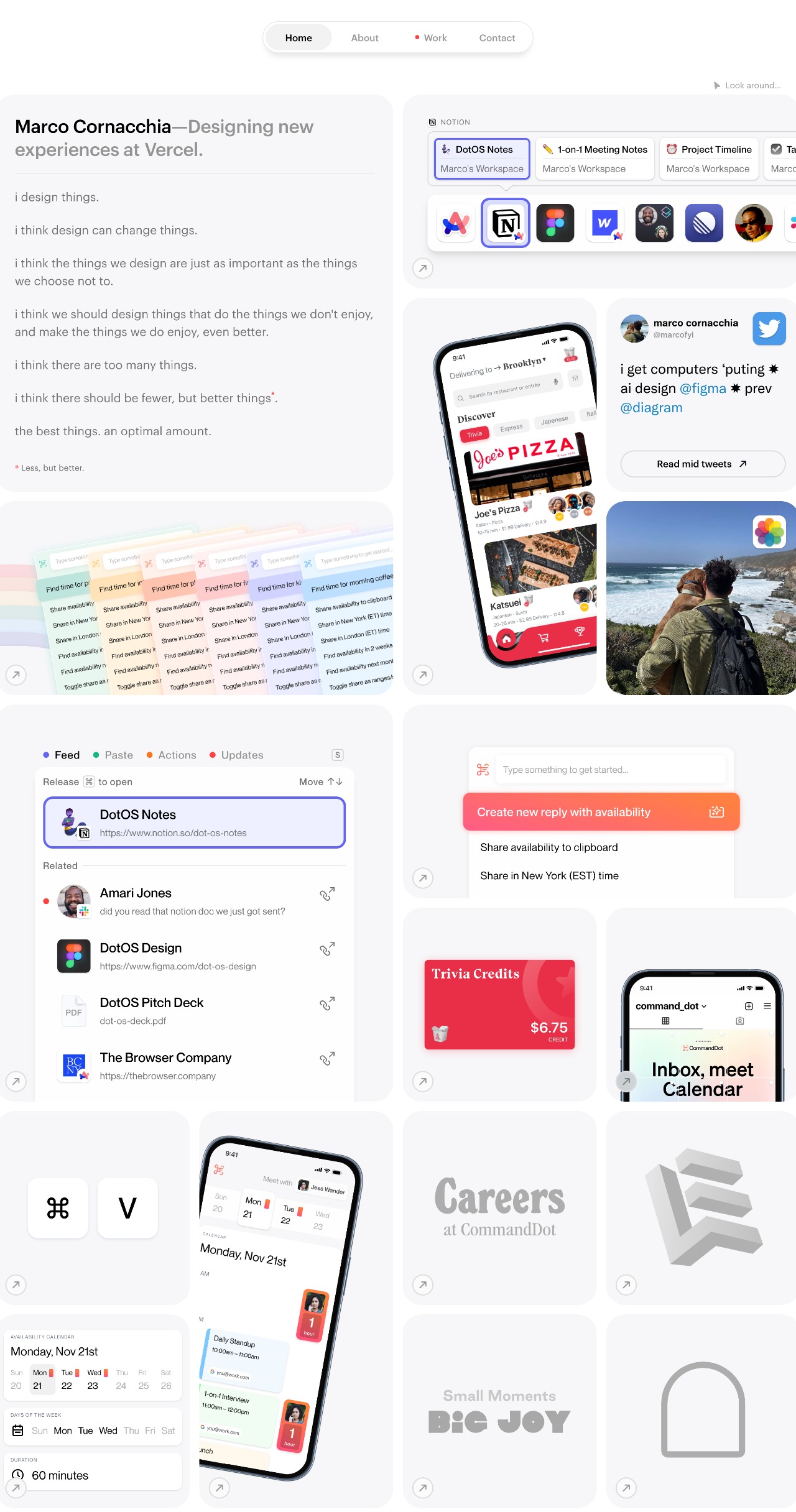 Marco Cornacchia ux & product designer portfolio - creative portfolio
