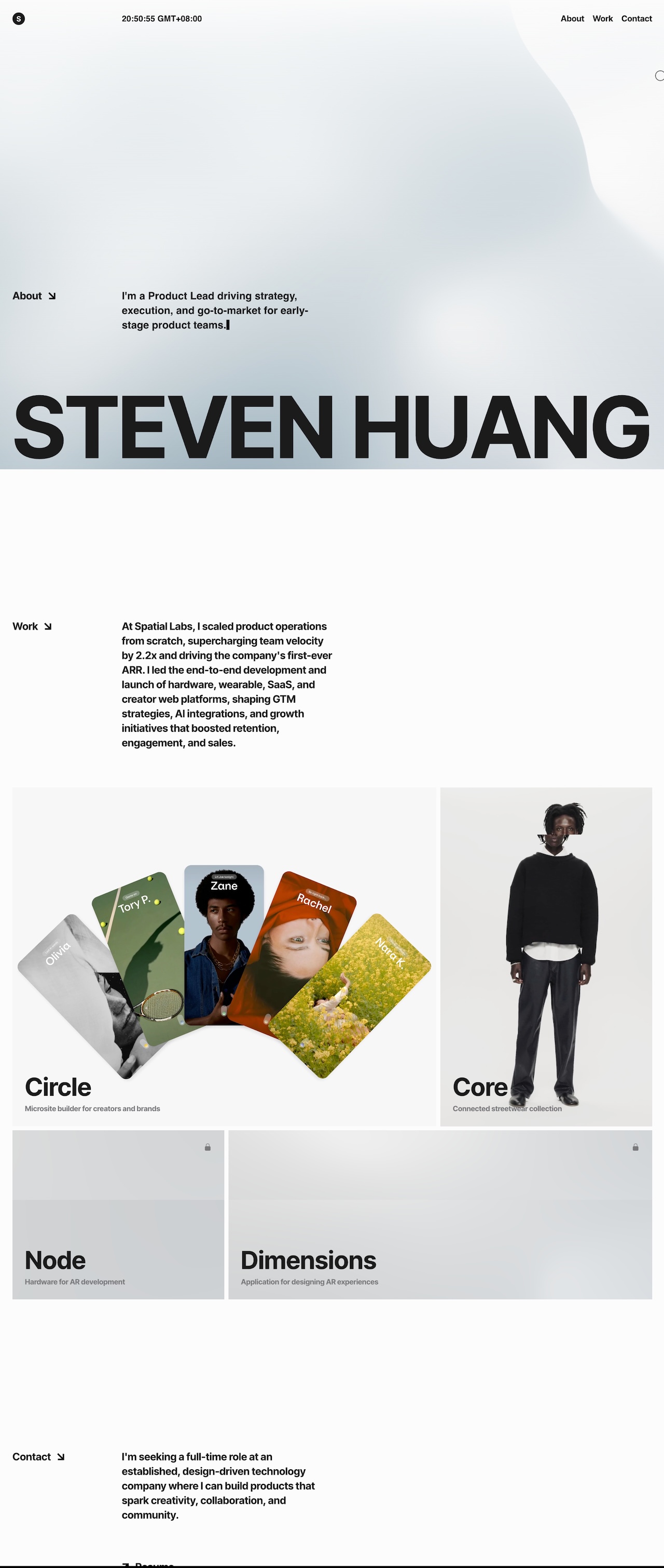 Steven Huang ux & product designer portfolio - creative portfolio