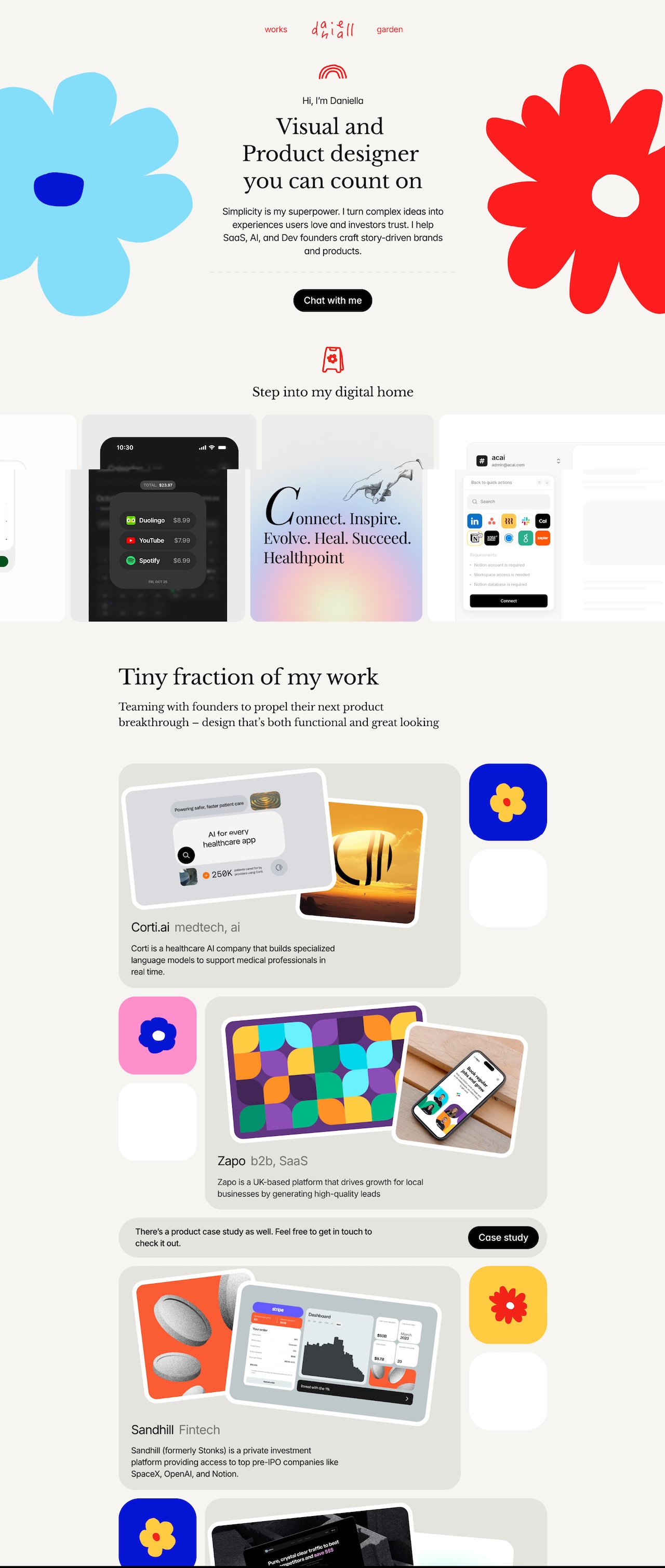 Daniella Marynova ux & product designer portfolio - creative portfolio