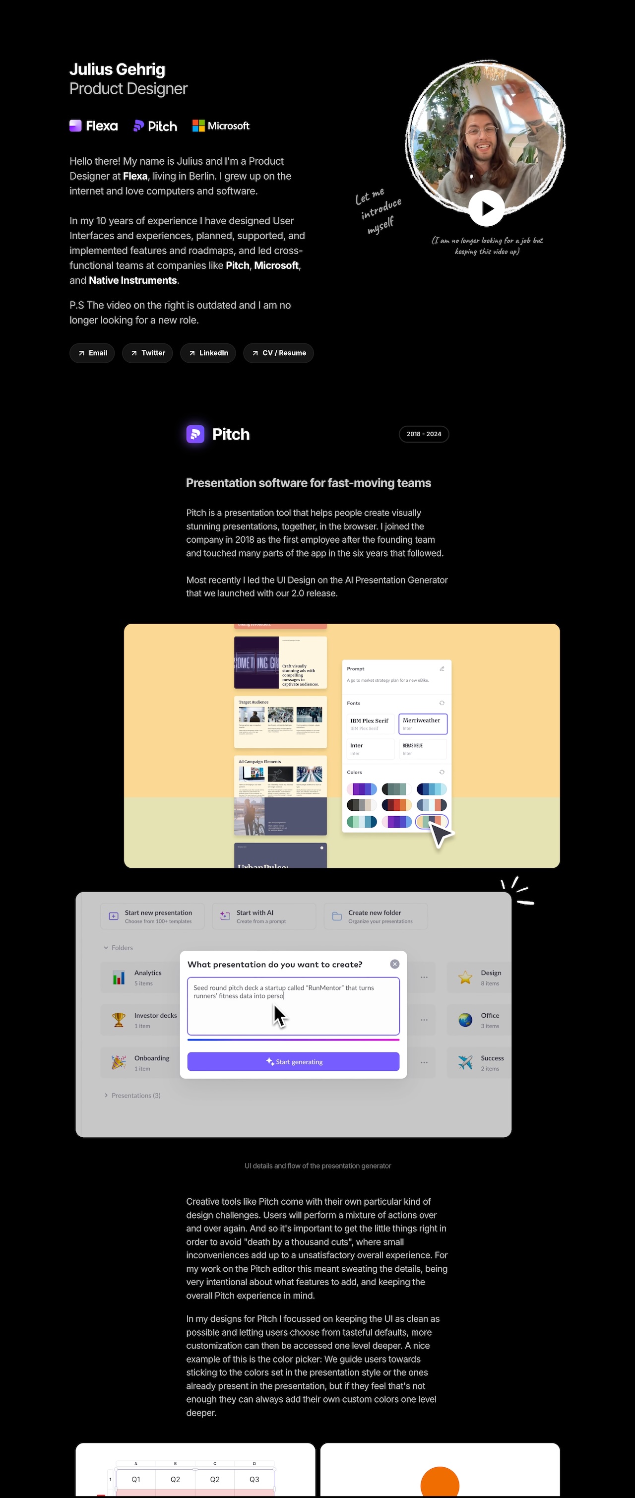 Julius Gehrig ux & product designer portfolio - creative portfolio
