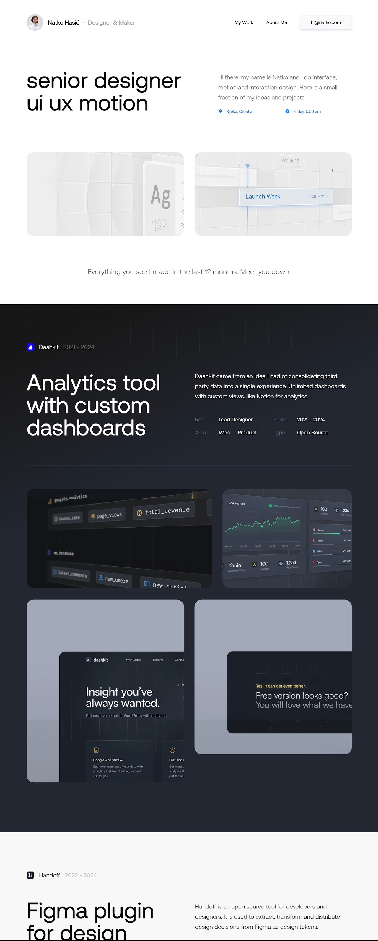 Natko Hasic interaction designer portfolio - creative portfolio