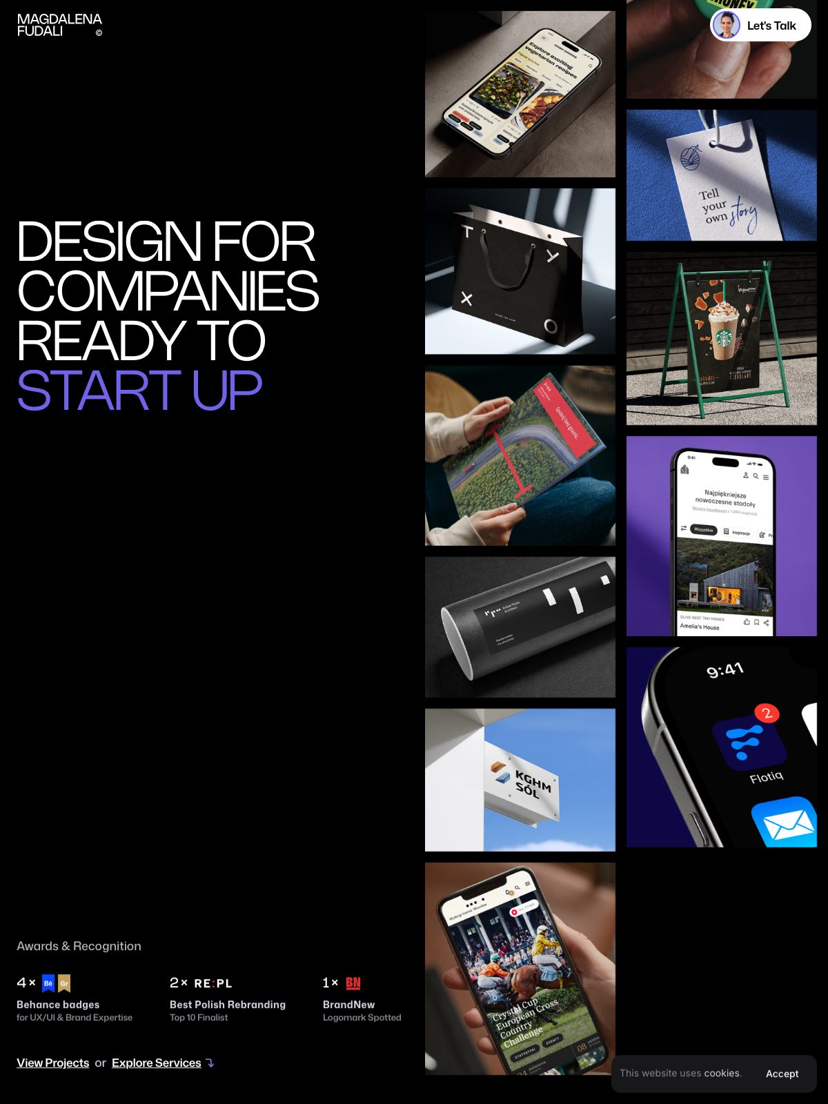 Fudali Studio brand designer portfolio - creative portfolio