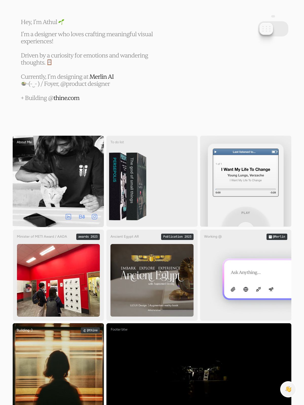 Athul Krishna ux & product designer portfolio - creative portfolio