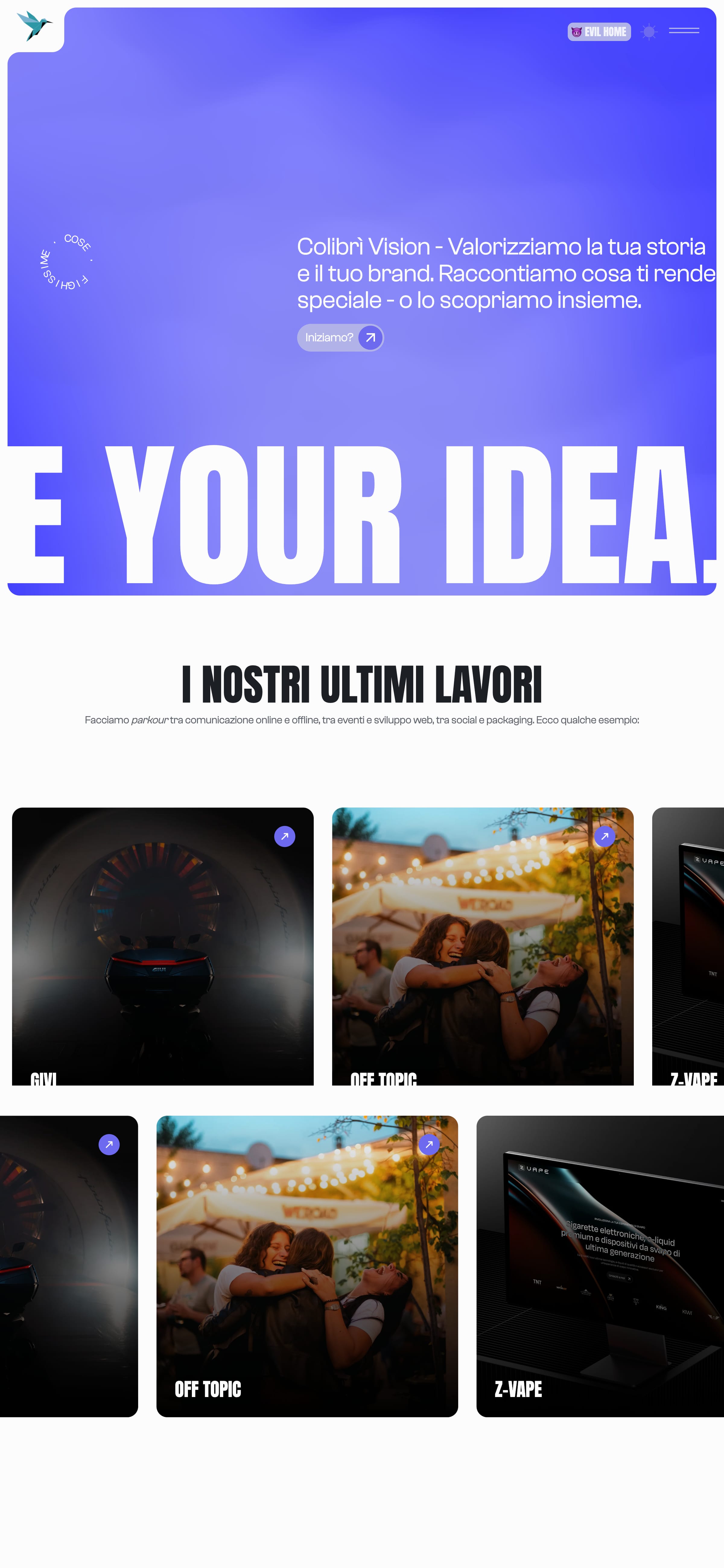 Colibrì Vision brand designer portfolio - creative portfolio