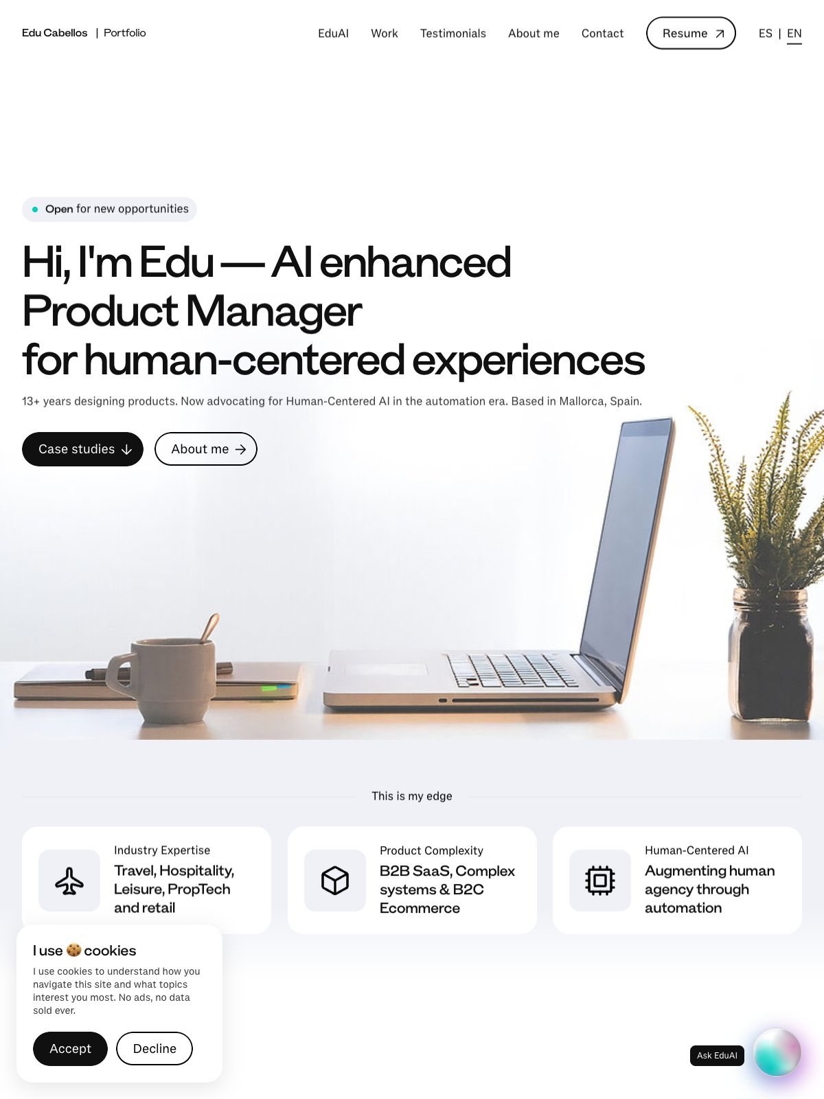 Edu Cabellos ux & product designer portfolio - creative portfolio