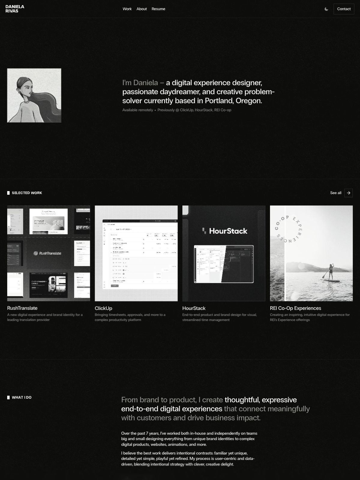 Daniela Rivas ux & product designer portfolio - creative portfolio