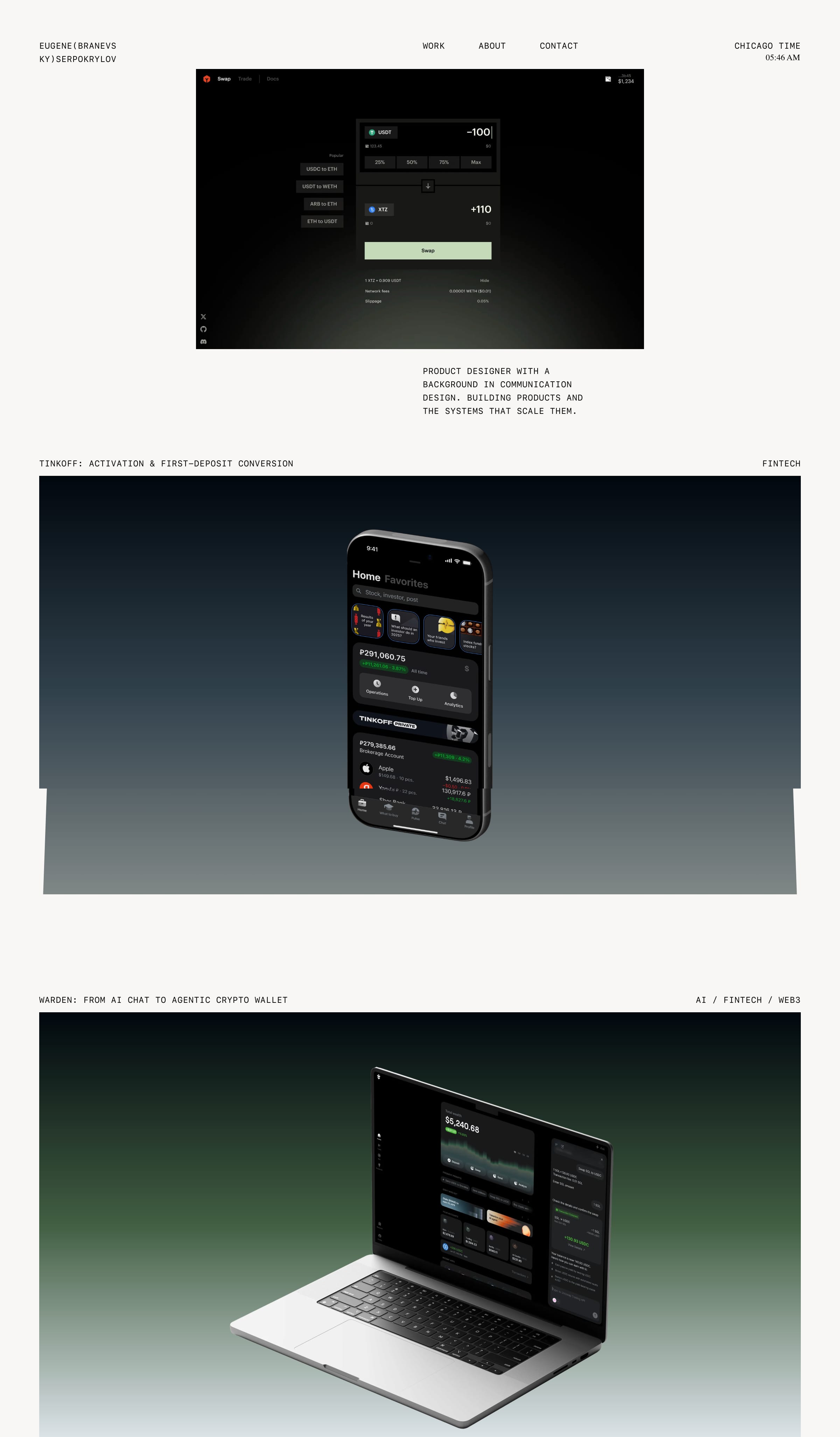 Eugene Serpokrylov ux & product designer portfolio - creative portfolio
