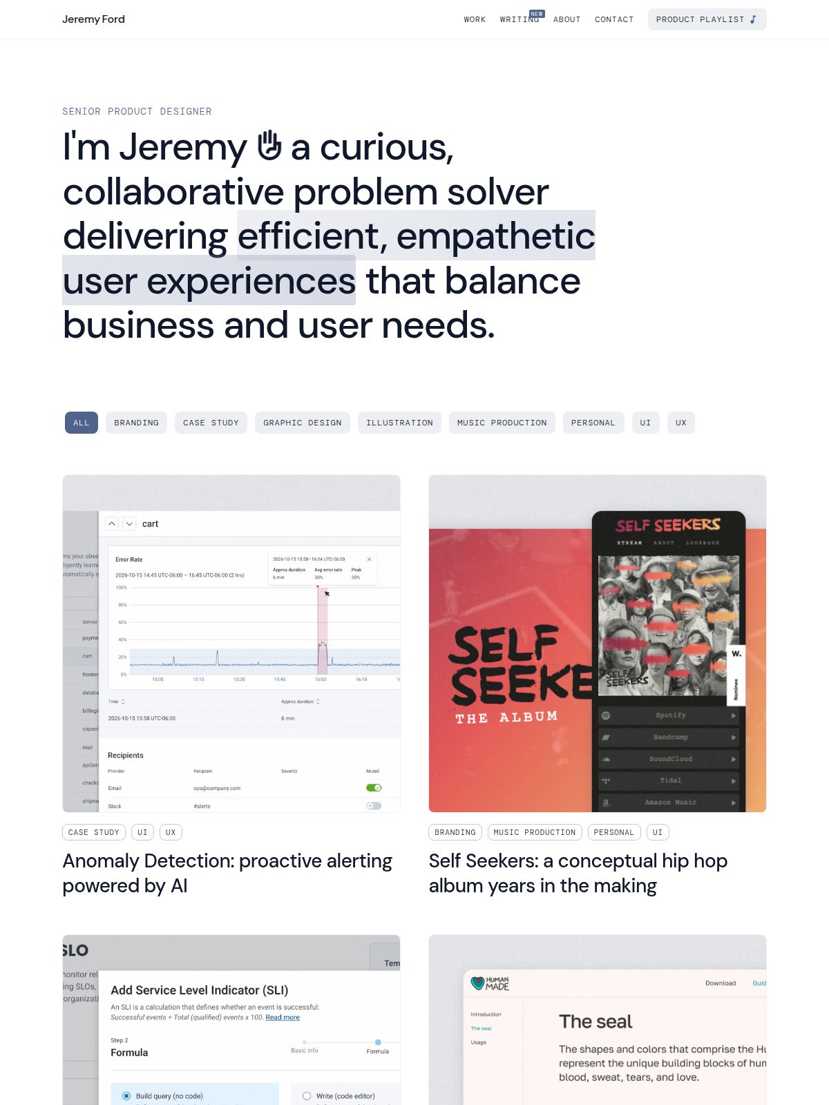 Jeremy Ford ux & product designer portfolio - creative portfolio